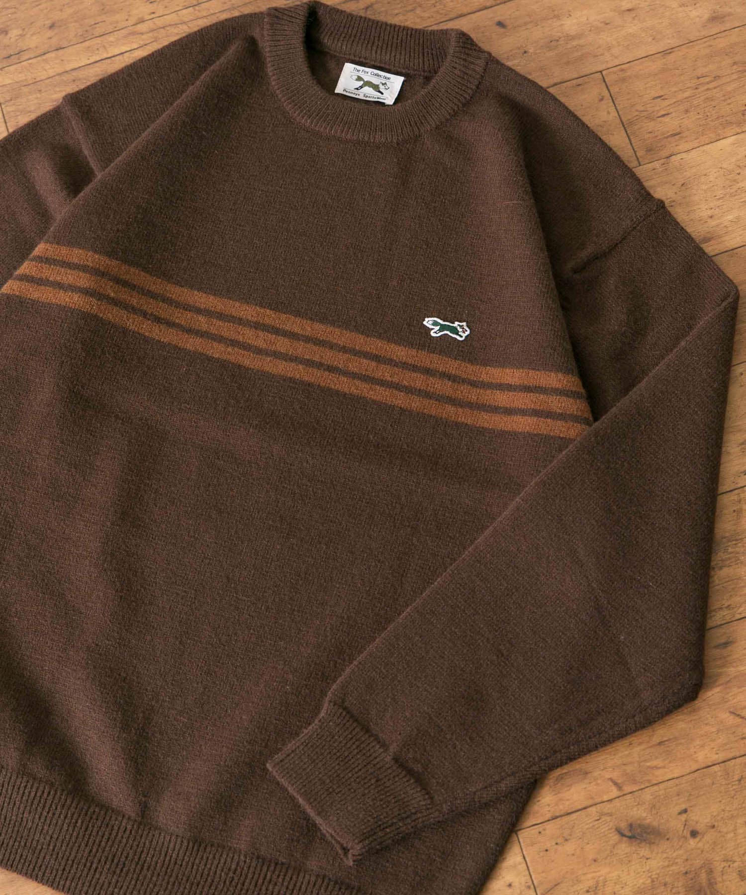 『別注』PENNEYS×DOORS　THE FOX ボーダーCNニット BROWN M