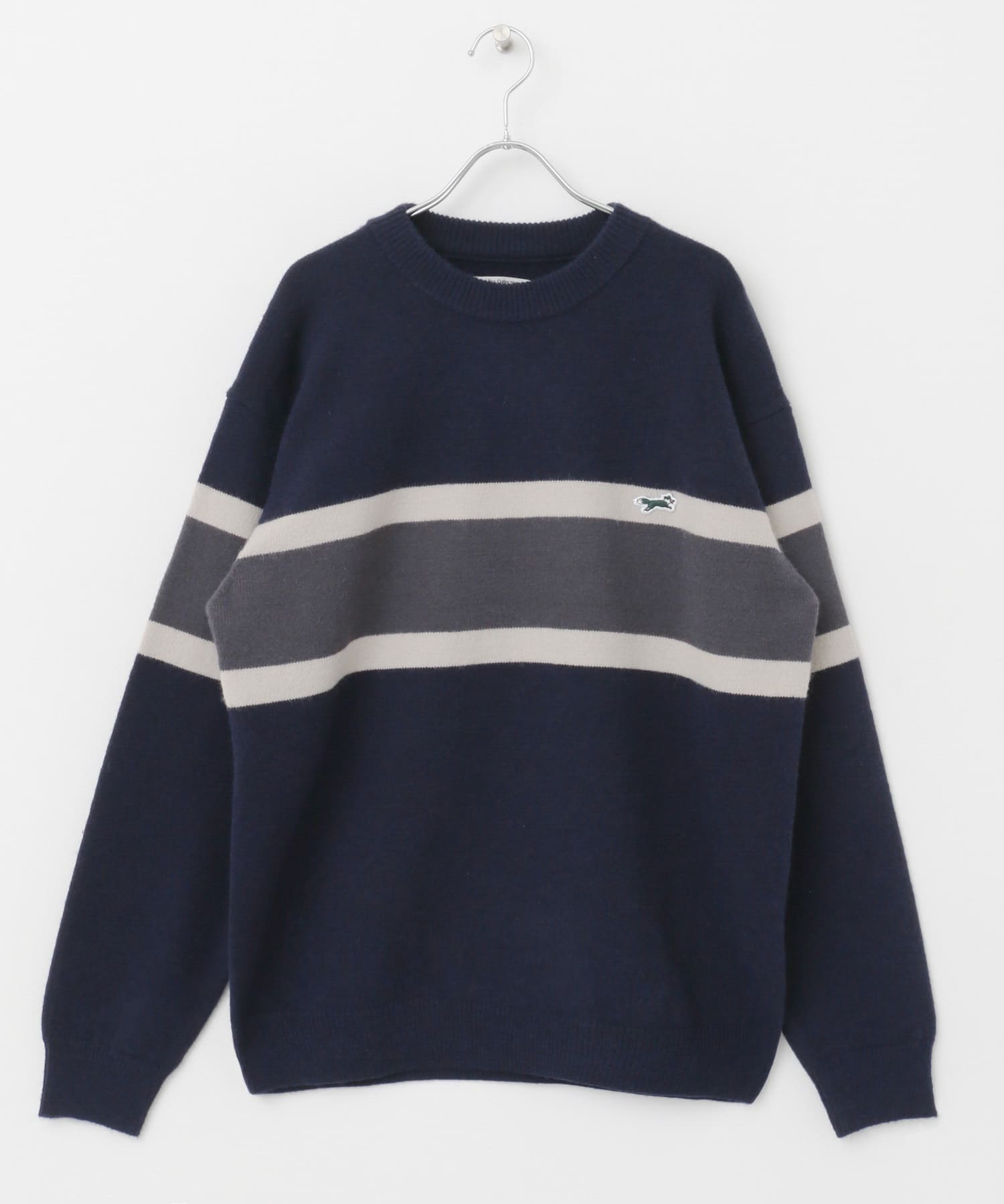 『別注』PENNEYS×DOORS　THE FOX ボーダーCNニット NAVY M