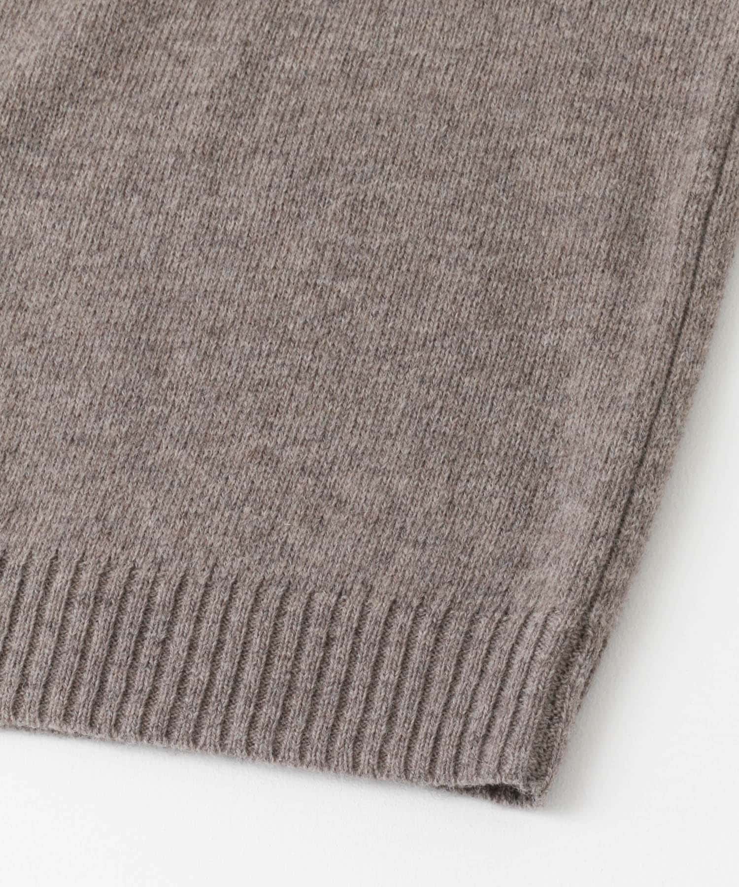 『4サイズ展開』手洗い可 WOOL100% クルーネックニット TAUPE S