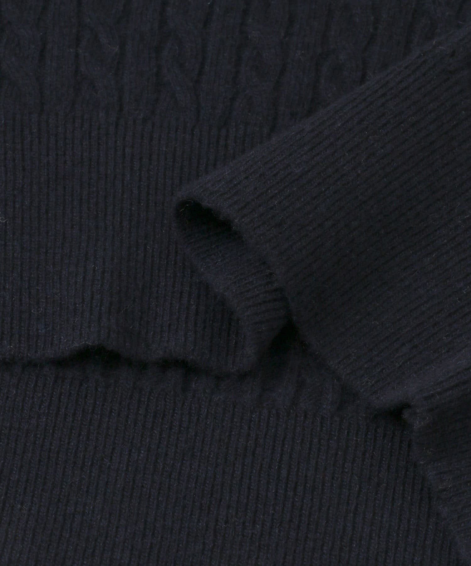 ウール混ケーブルコンパクトニット DARK NAVY M