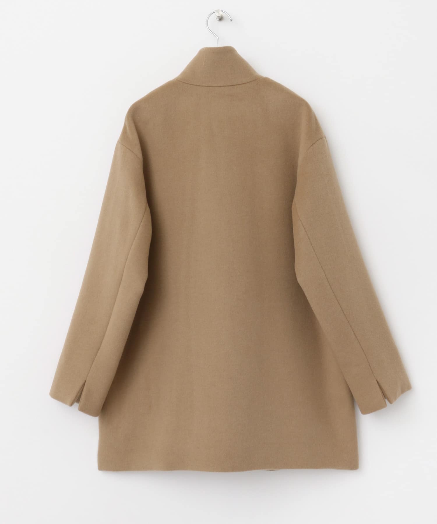 スタンドカラーミドルコート BEIGE M