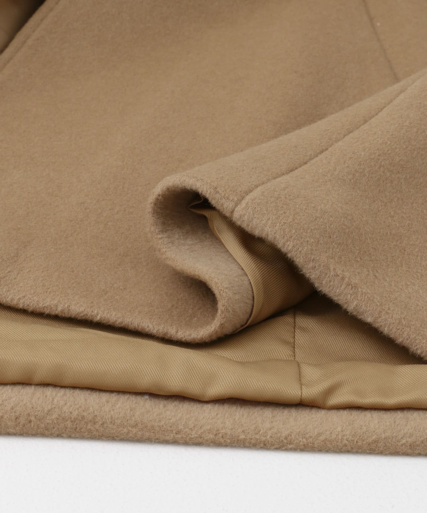スタンドカラーミドルコート BEIGE M