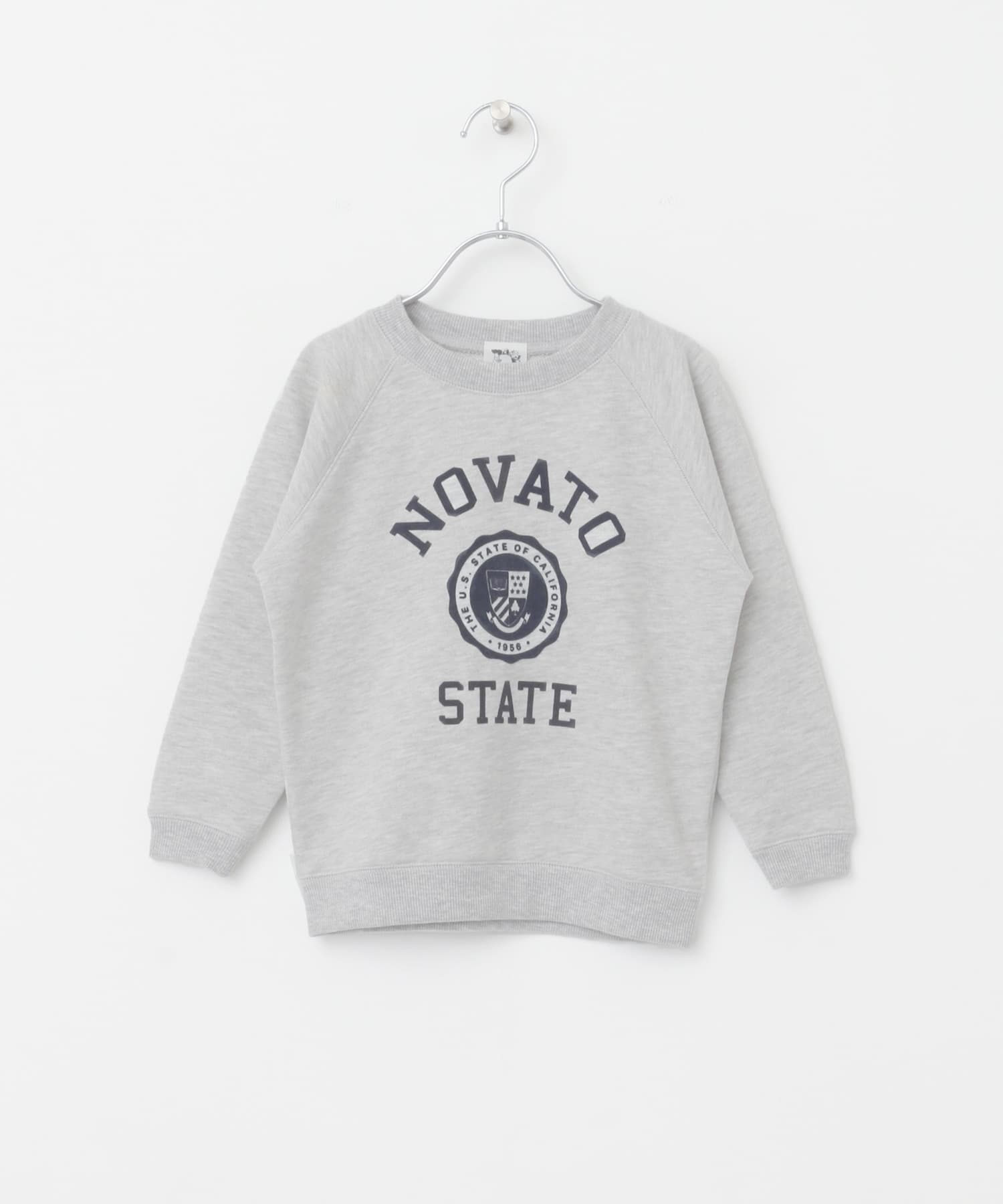 『親子リンク』フロッキープリントスウェット(KIDS) TOP　GRAY 105