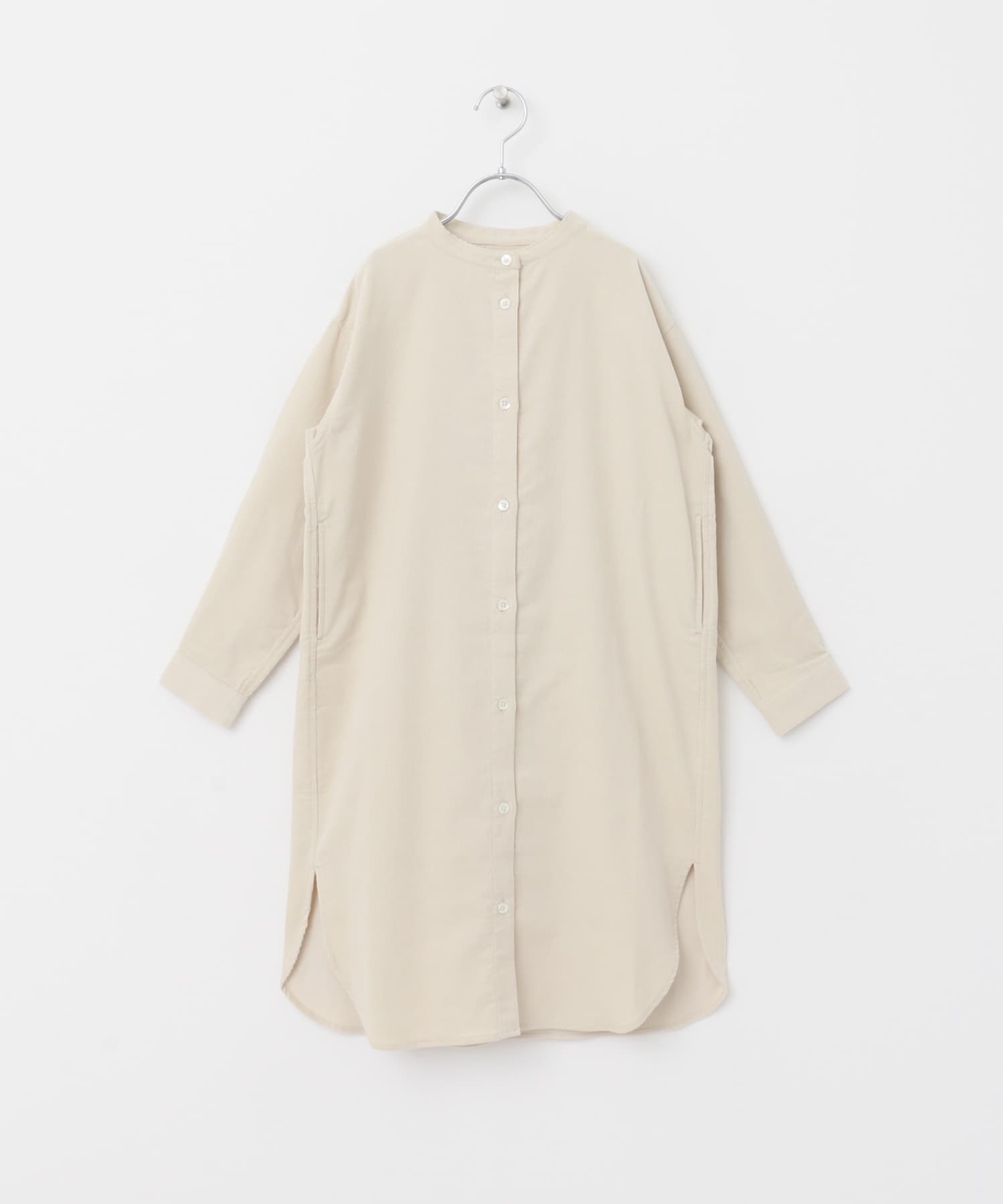 『親子リンク』『UR TECH』コーデュロイシャツワンピース(KIDS) IVORY 105