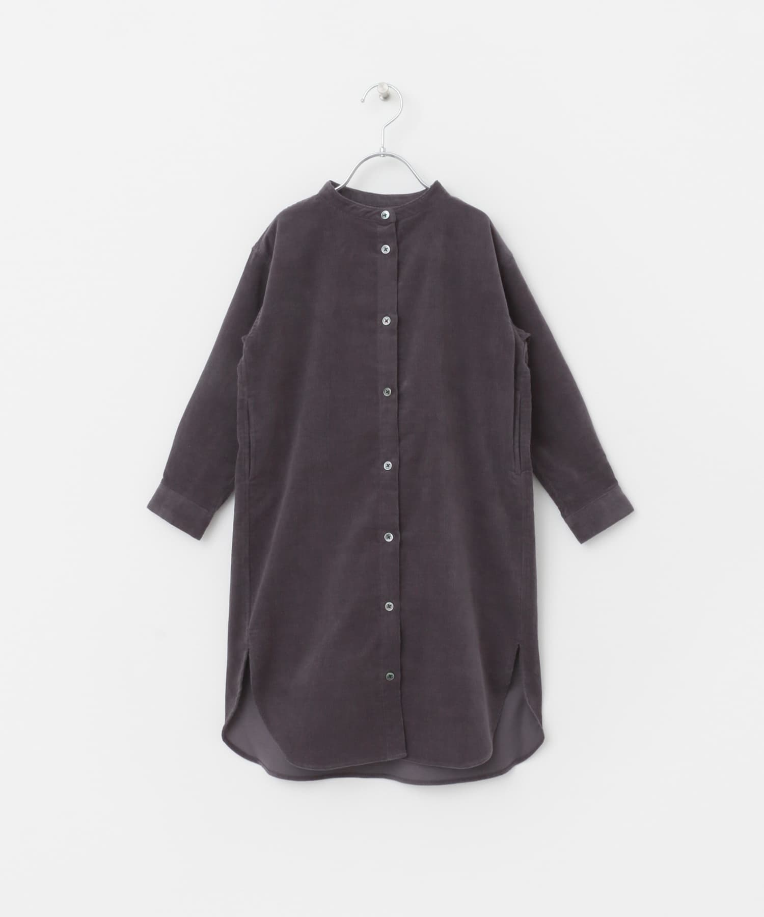 『親子リンク』『UR TECH』コーデュロイシャツワンピース(KIDS) GRAY 105
