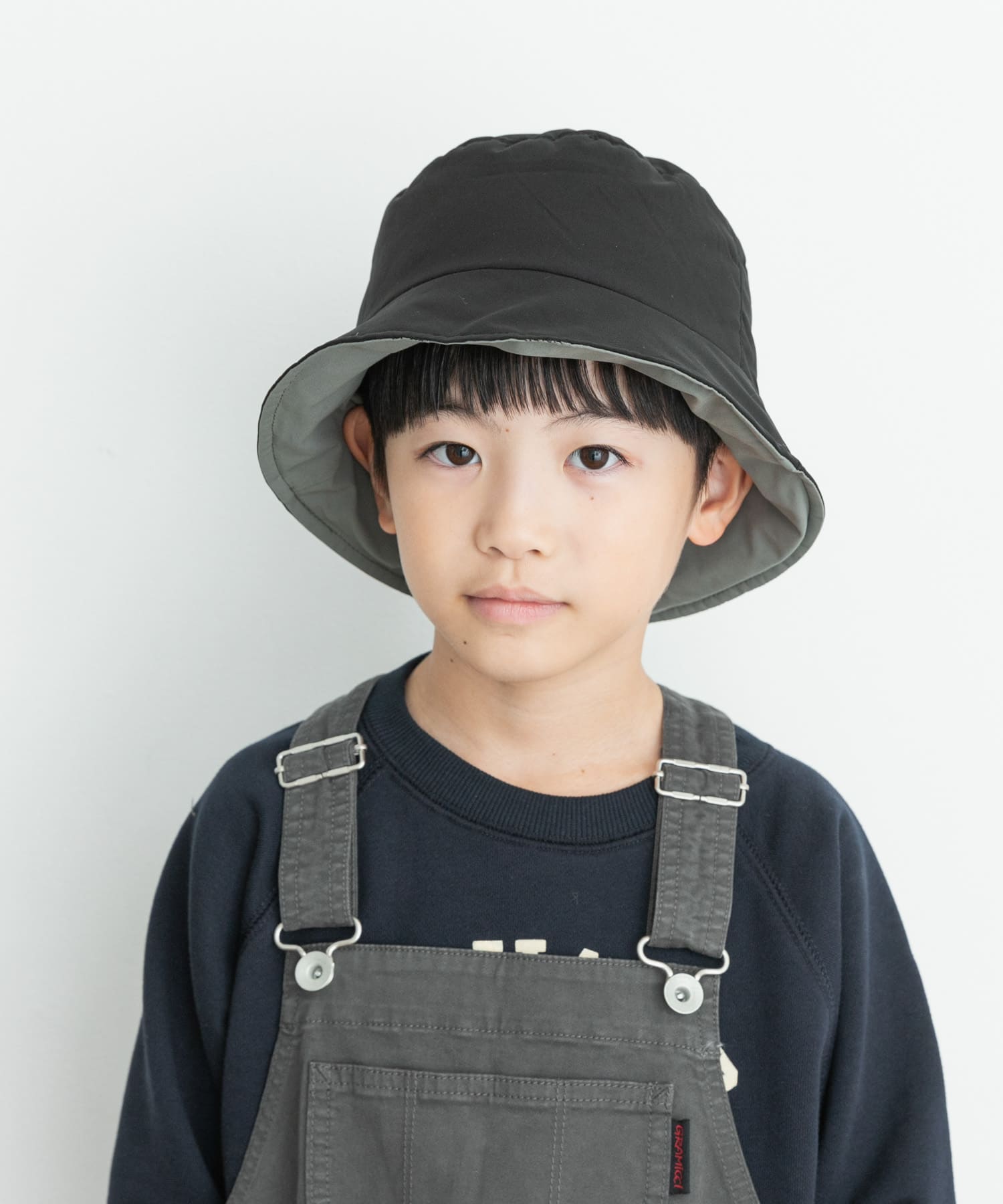 中綿バケットハット(KIDS) BLK×KHK one