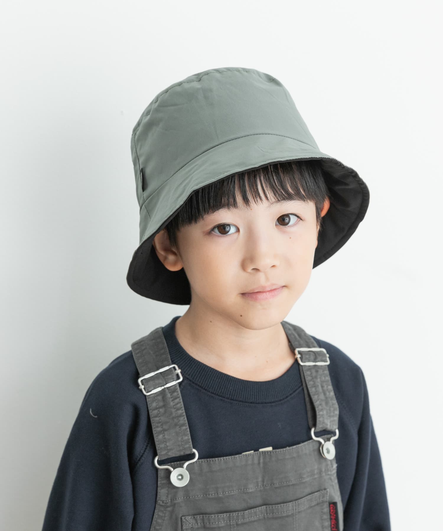 中綿バケットハット(KIDS) BLK×KHK one