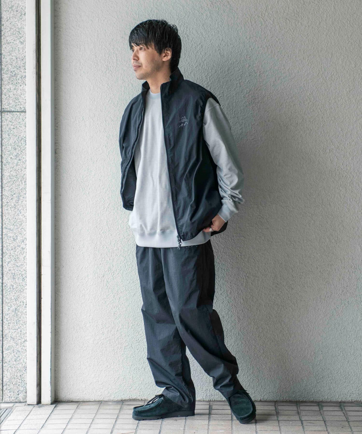 セットアップ対応』URDリップストップナイロンベスト(M TAUPE
