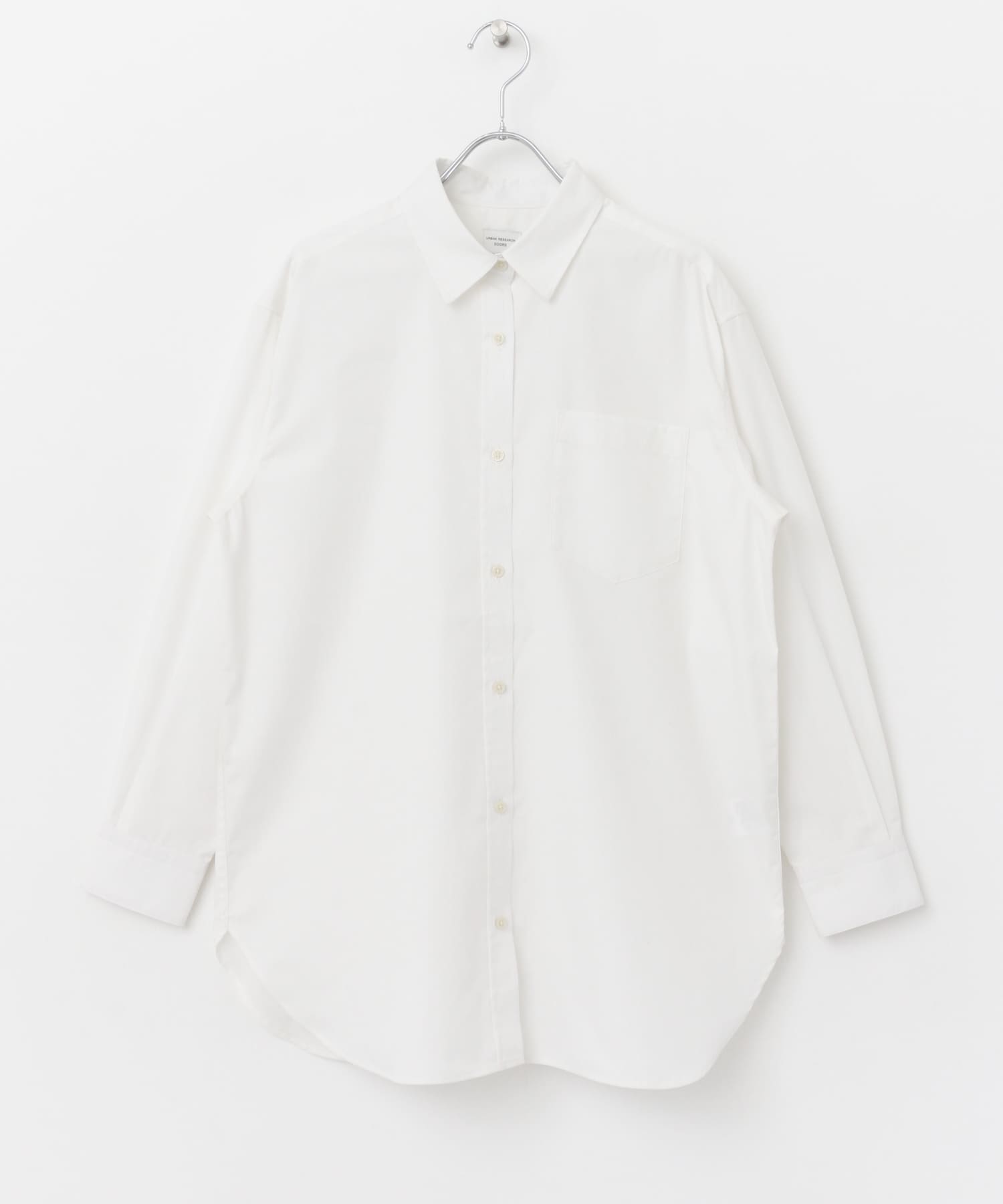 コットンレギュラーカラーオーバーシャツ WHITE M