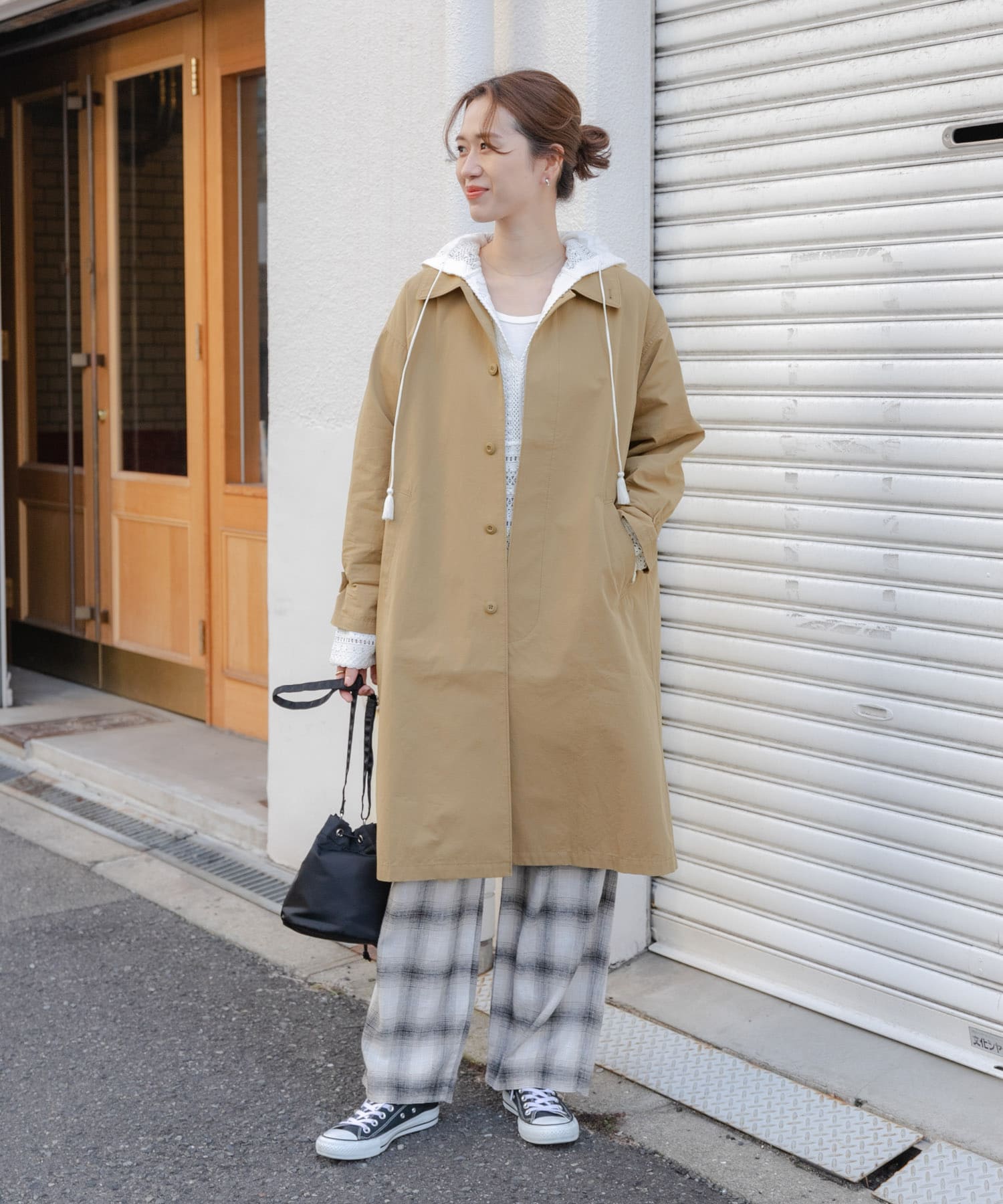 塩縮コットンステンカラーコート(M LIGHT GRAY): アウター｜URBAN 