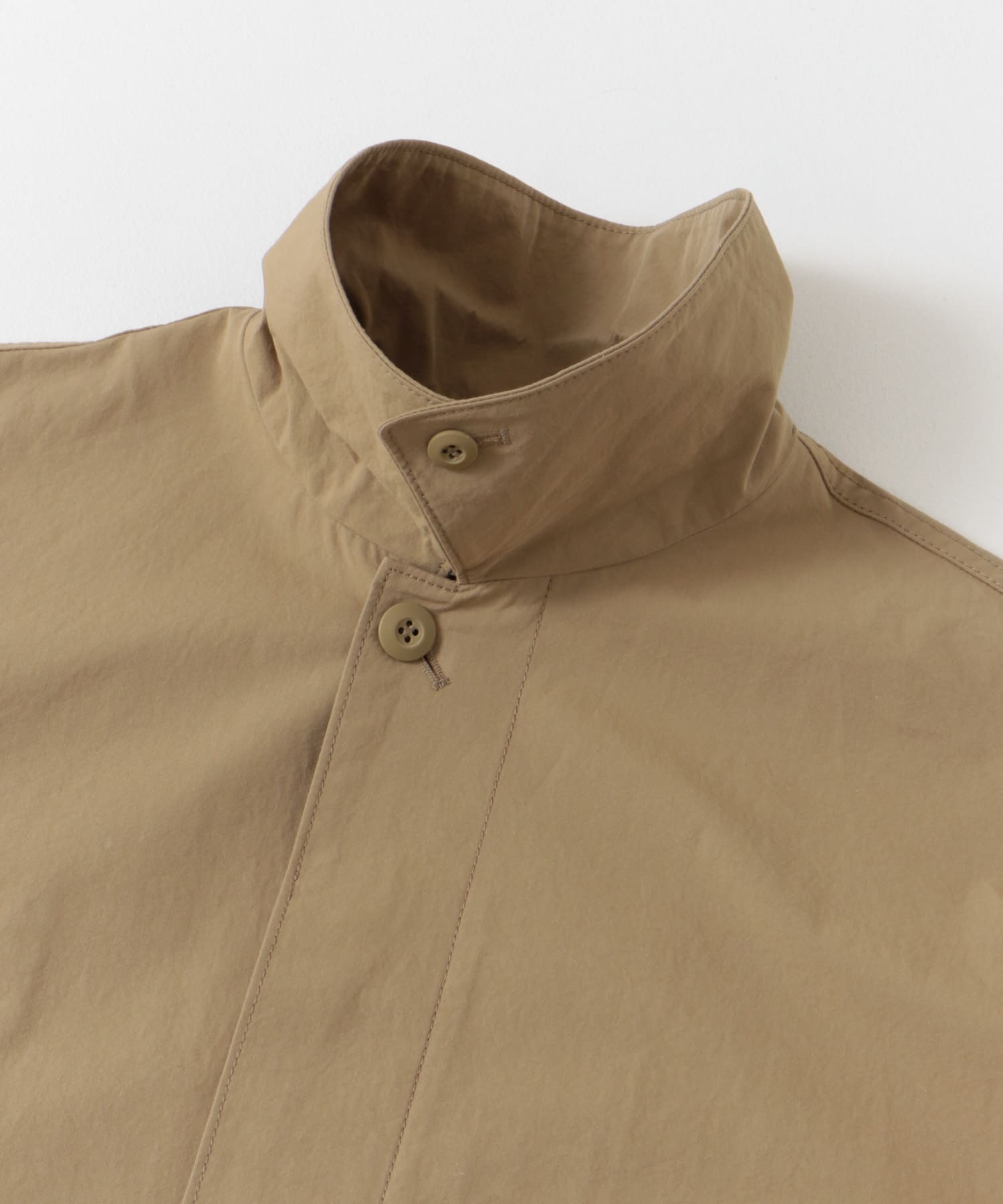 塩縮コットンステンカラーコート BEIGE M