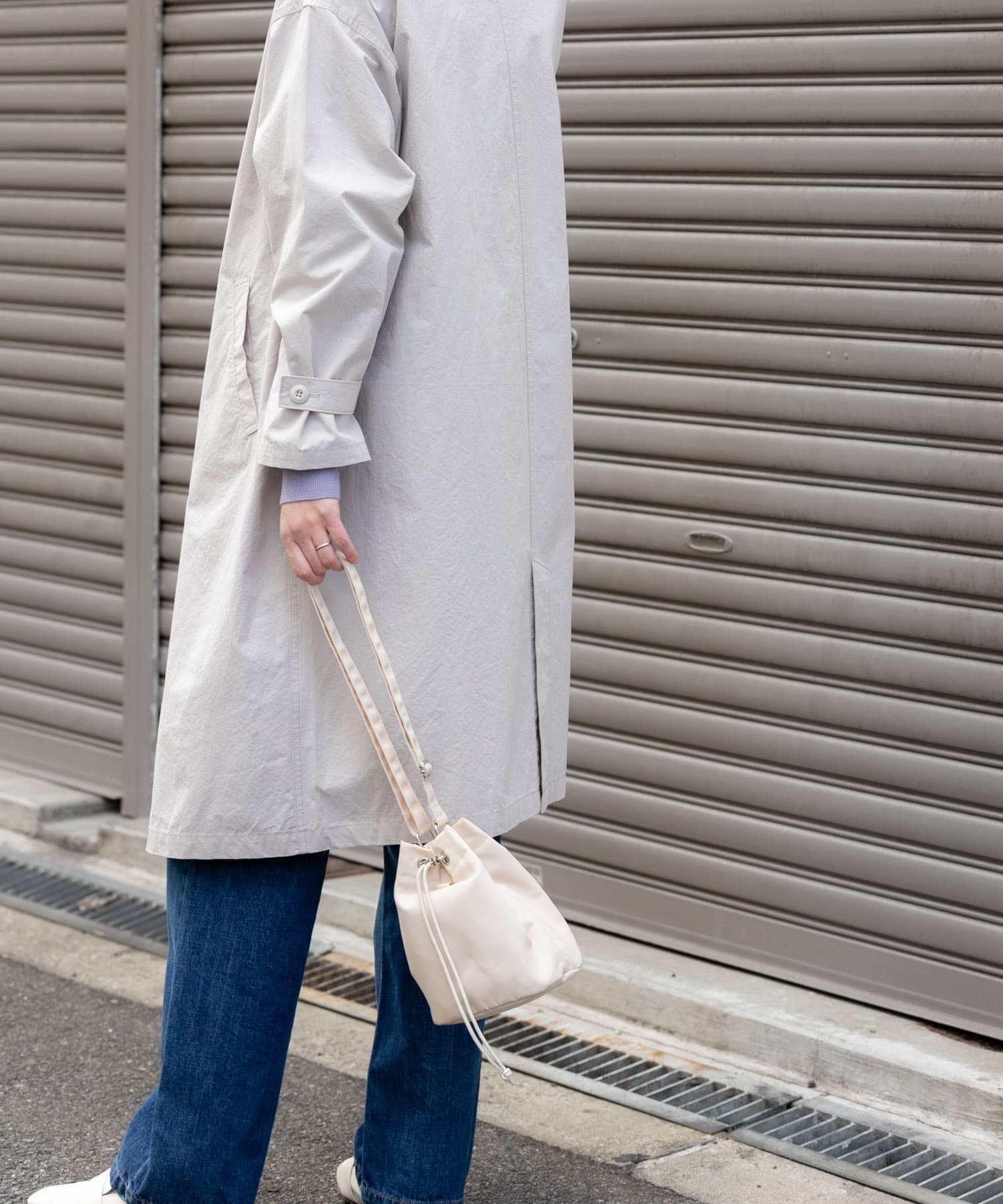 塩縮コットンステンカラーコート(M LIGHT GRAY): アウター｜URBAN
