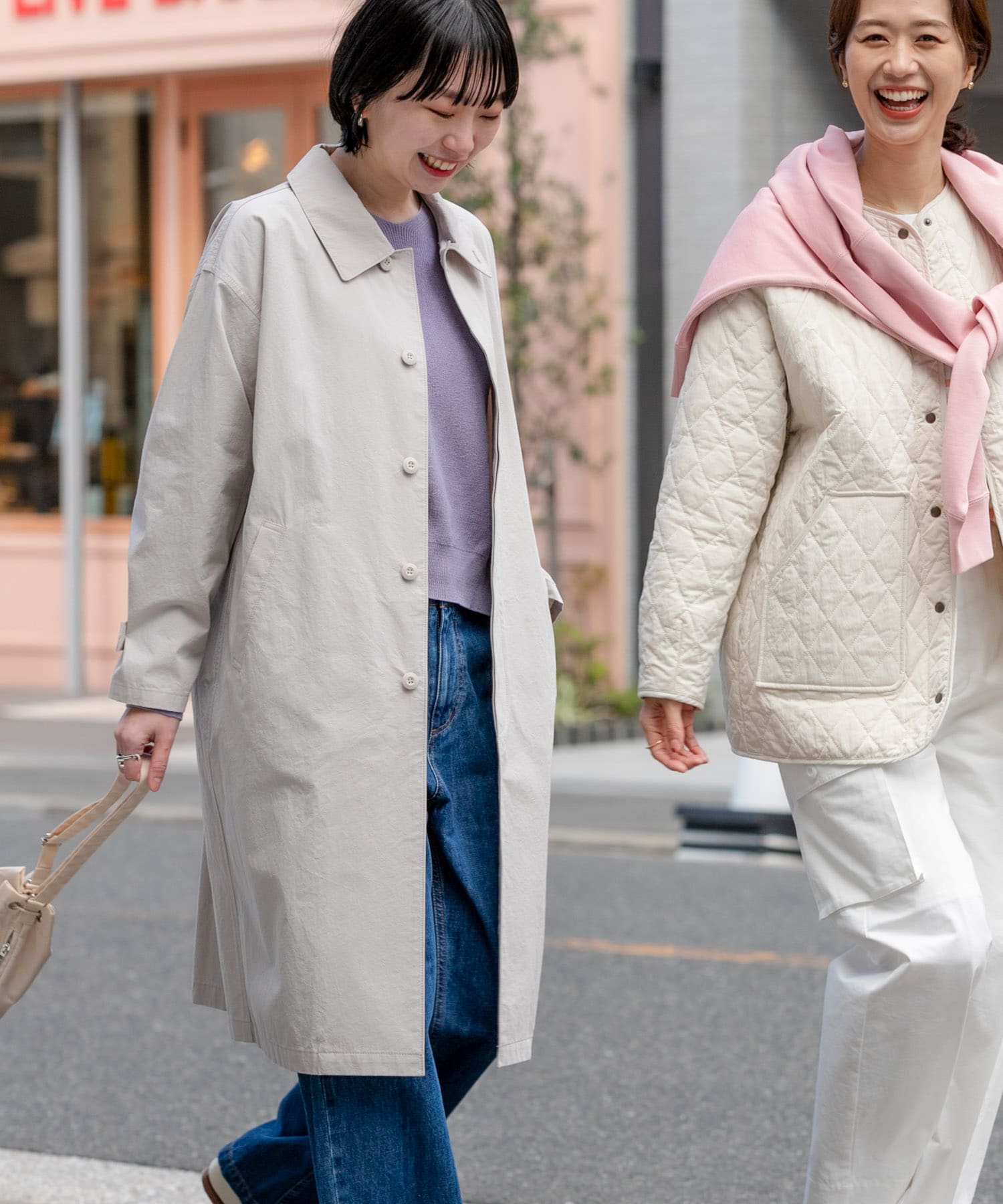 塩縮コットンステンカラーコート(M LIGHT GRAY): アウター｜URBAN