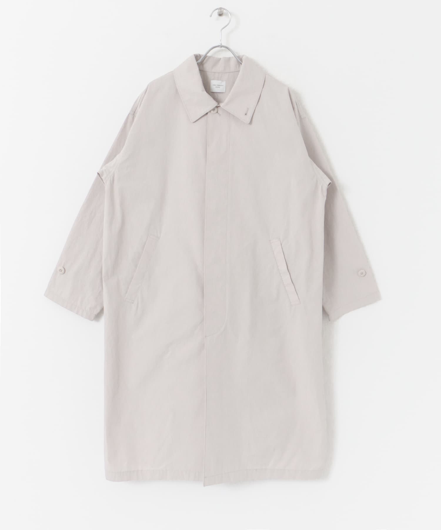 塩縮コットンステンカラーコート LIGHT GRAY M