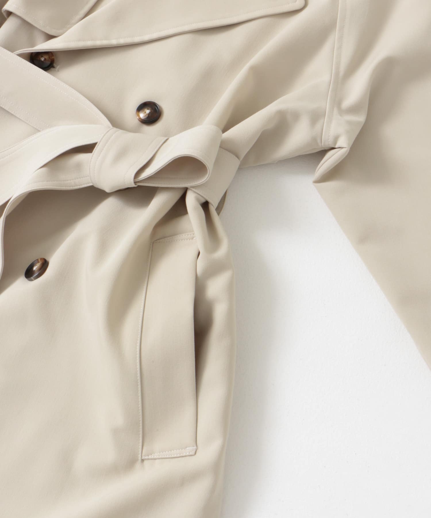 ロングトレンチコート GREIGE M