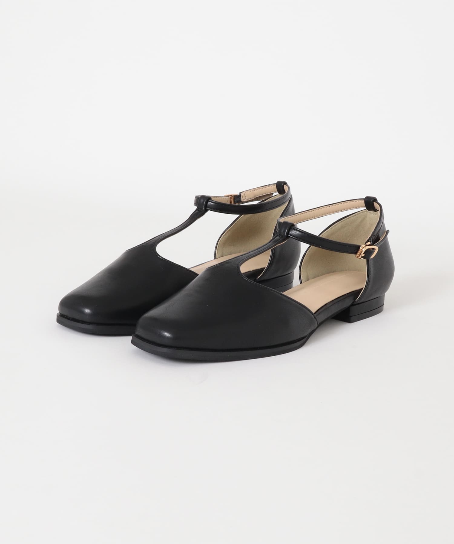 Tストラップパンプス BLACK 36