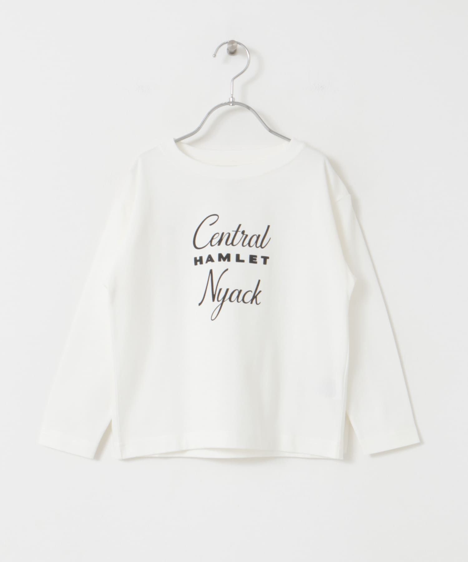 『親子リンク』ロゴプリントロンTシャツ(KIDS) OFF×BLK 105