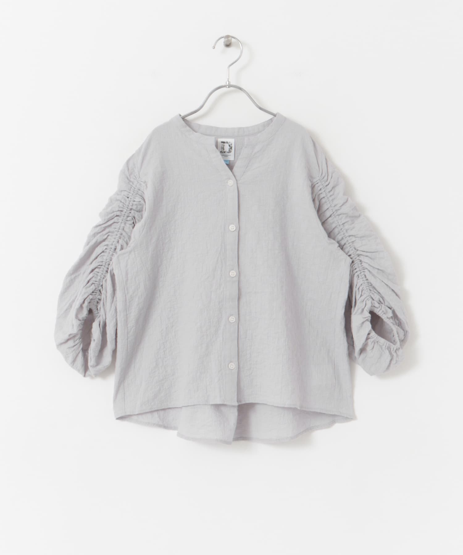 『親子リンク』ギャザースリーブブラウス(KIDS) ICE GRY 105