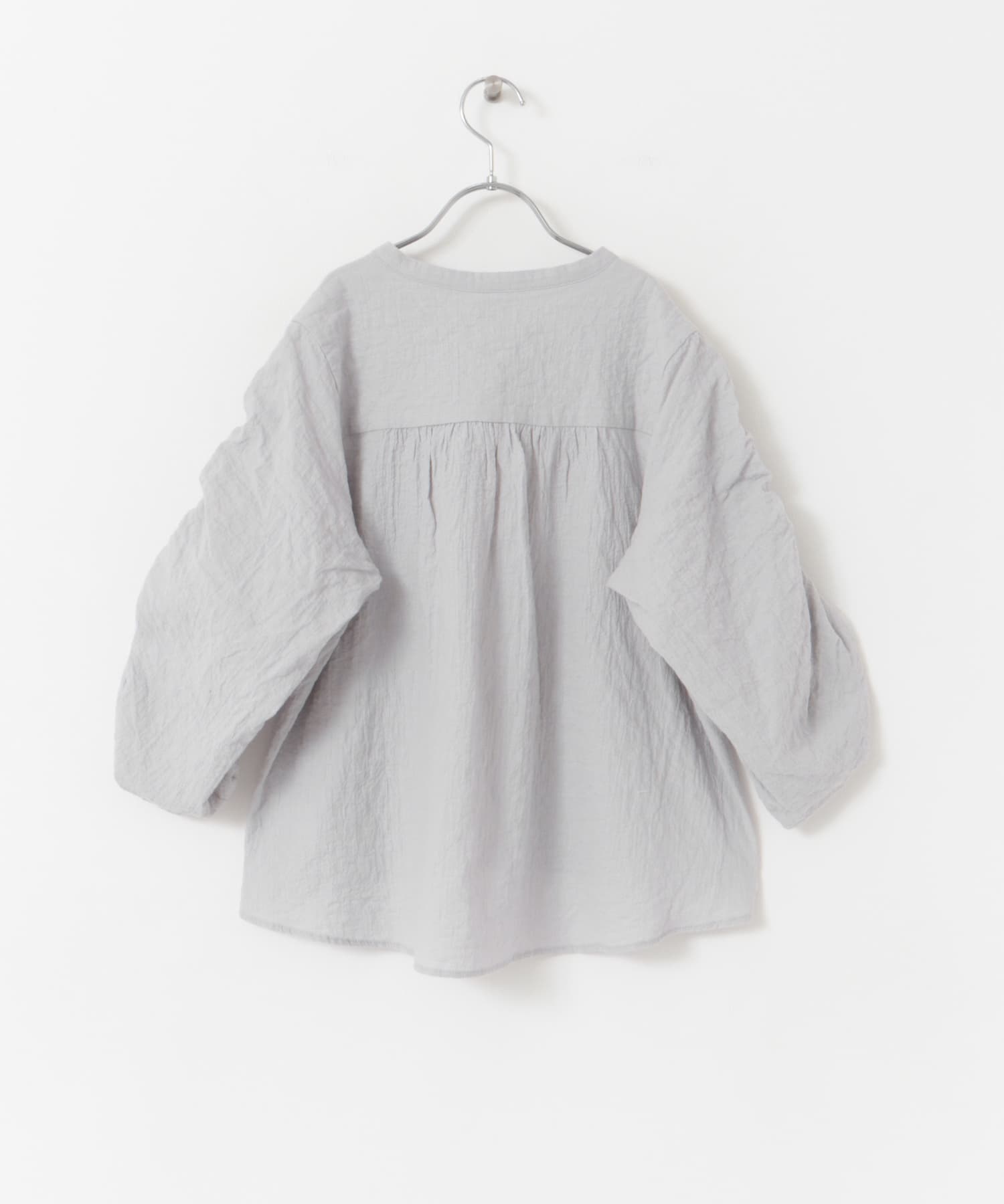 『親子リンク』ギャザースリーブブラウス(KIDS) ICE GRY 105