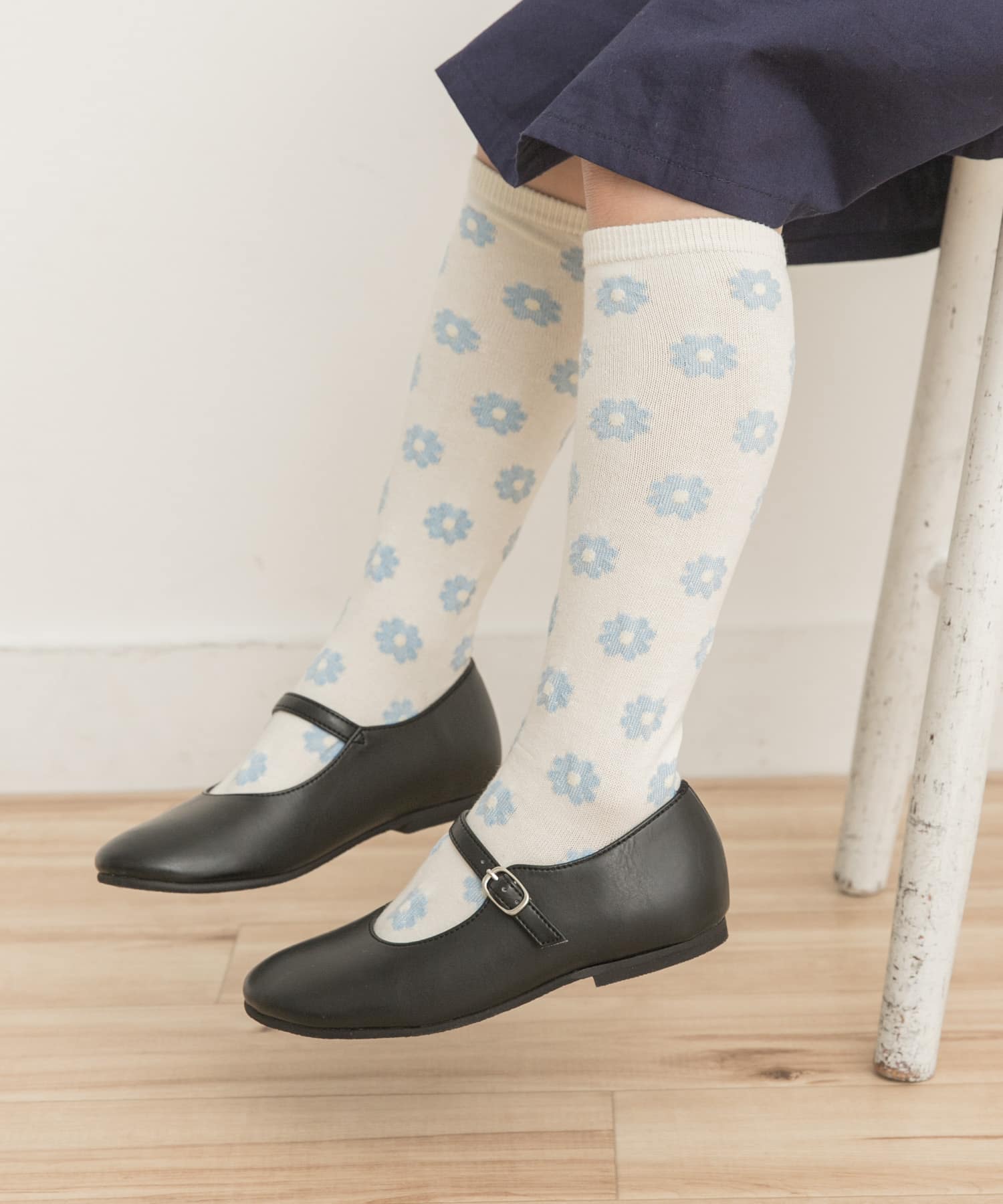 ストラップバレーシューズ(KIDS) BLACK 18