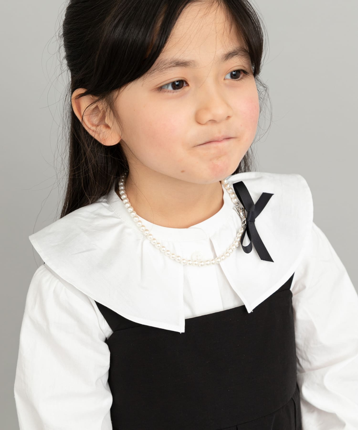 2WAYリボンパールネックレス(KIDS) PEARL one