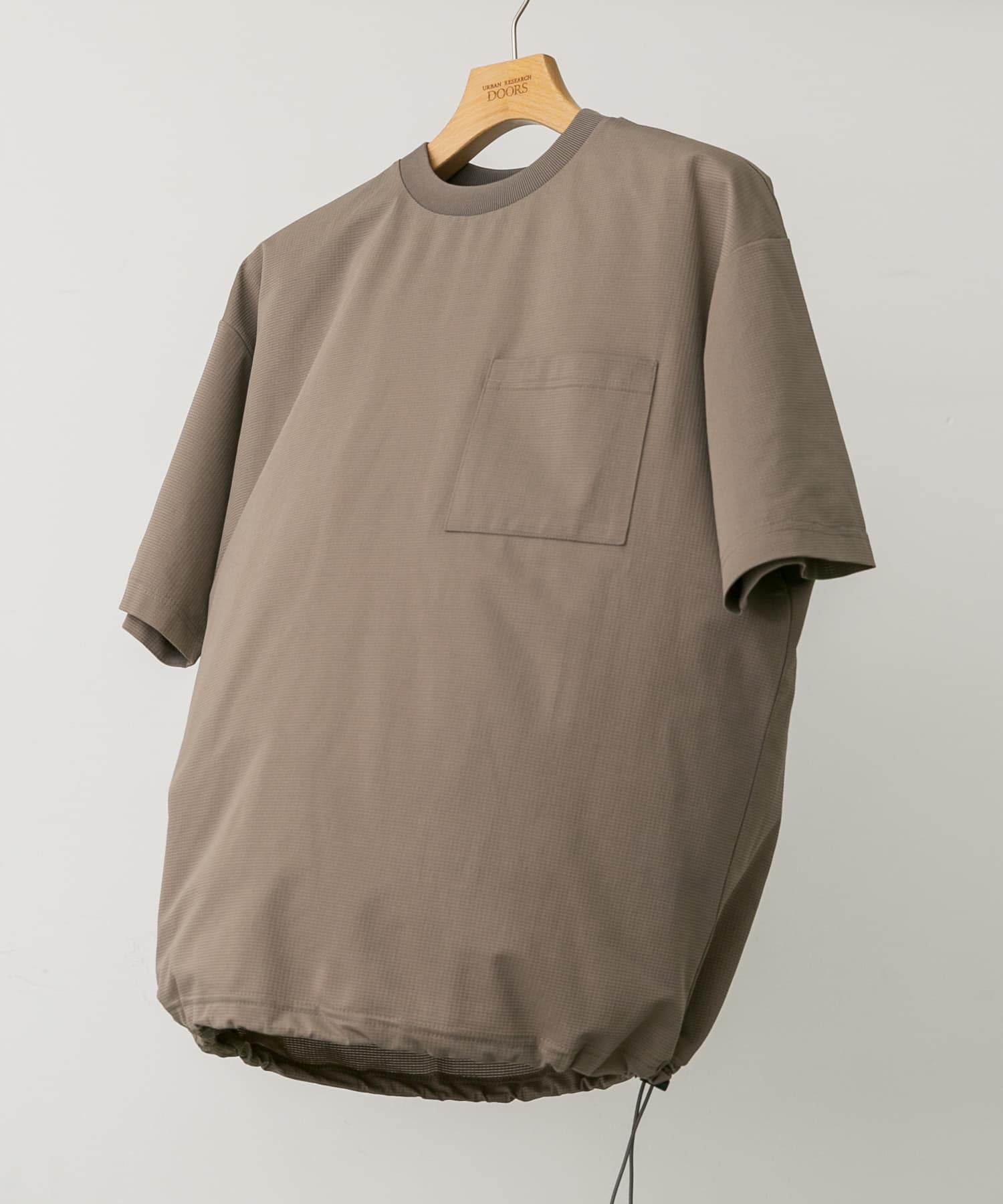 『吸水速乾/イージーケア/接触冷感』クイックドライ ワッフルメッシュ Tシャツ MOCHA L