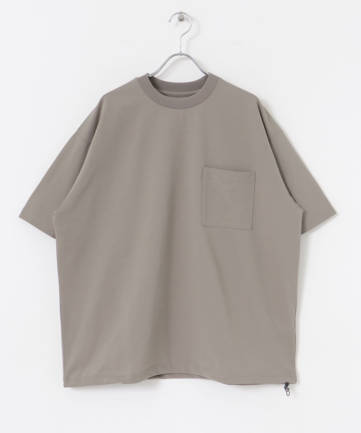 『吸水速乾/イージーケア/接触冷感』クイックドライ ワッフルメッシュ Tシャツ MOCHA M
