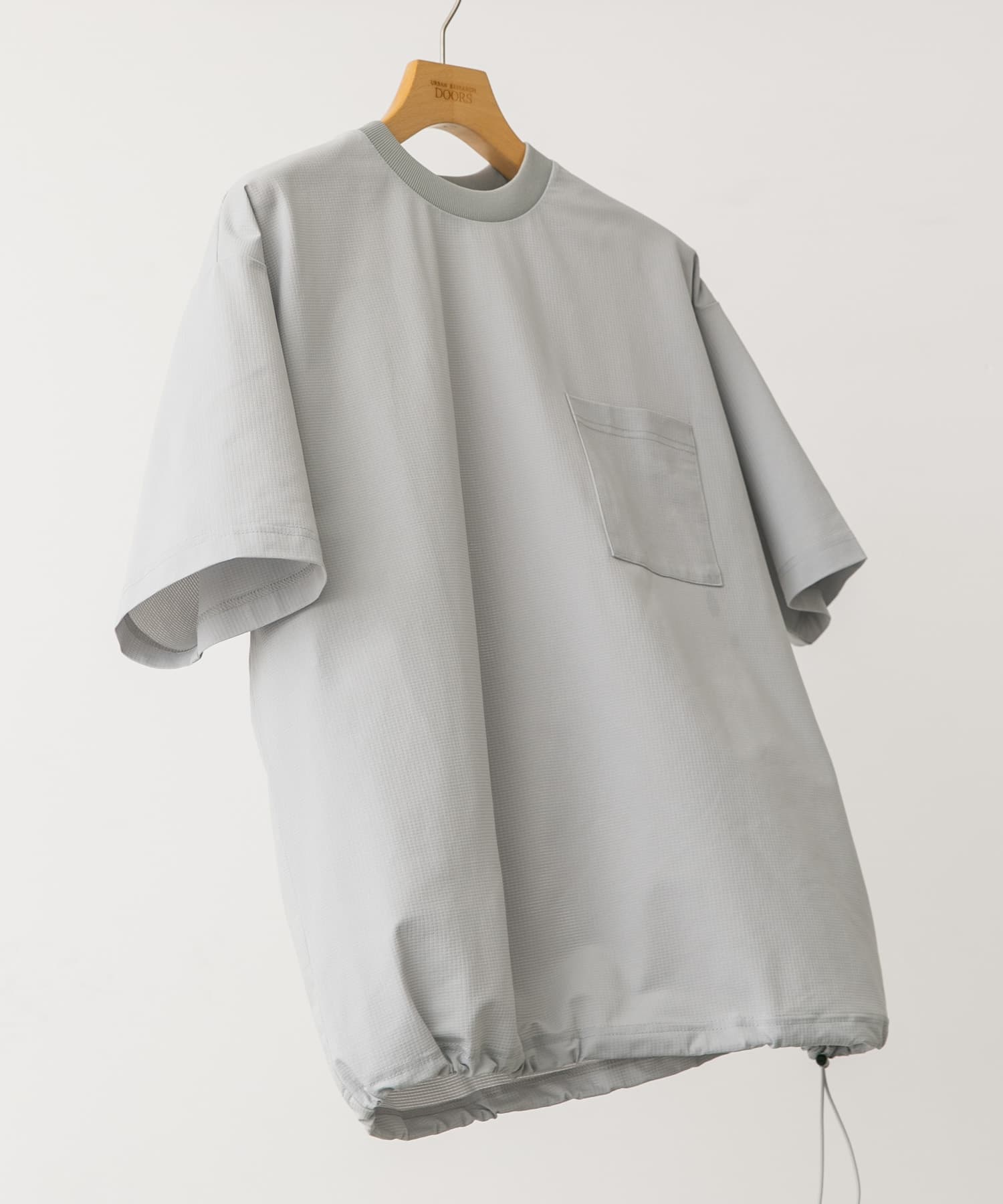 『吸水速乾/イージーケア/接触冷感』クイックドライ ワッフルメッシュ Tシャツ L.GRAY M