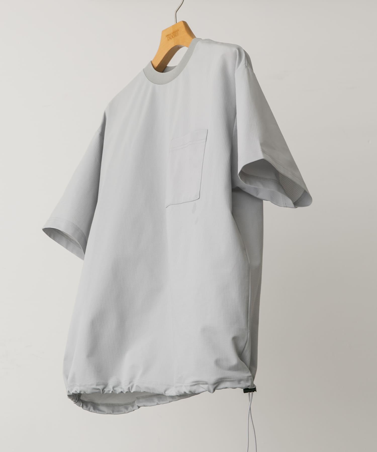 『吸水速乾/イージーケア/接触冷感』クイックドライ ワッフルメッシュ Tシャツ L.GRAY M
