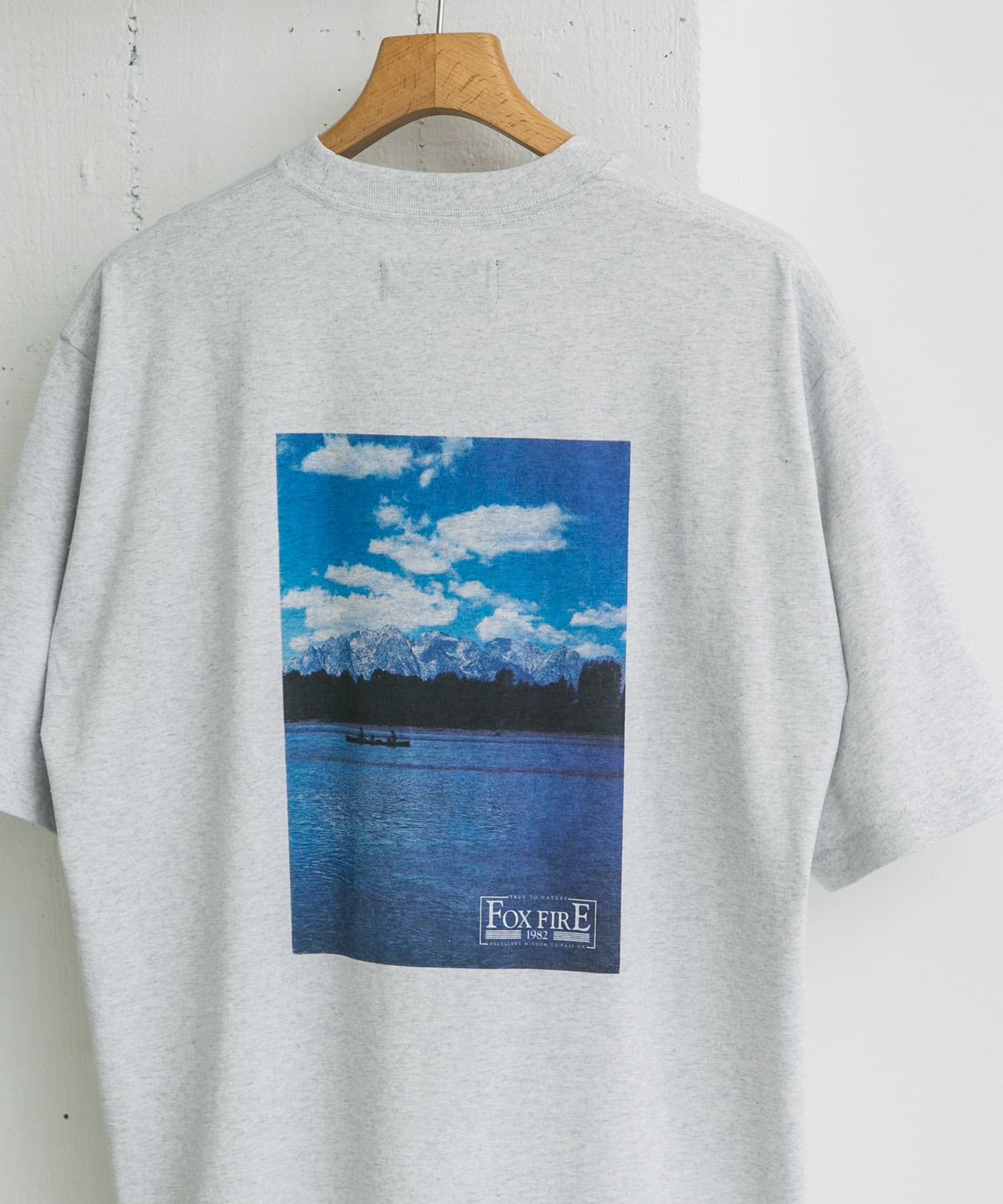 『別注』Foxfire×DOORS　フォトプリントTシャツ ASH L