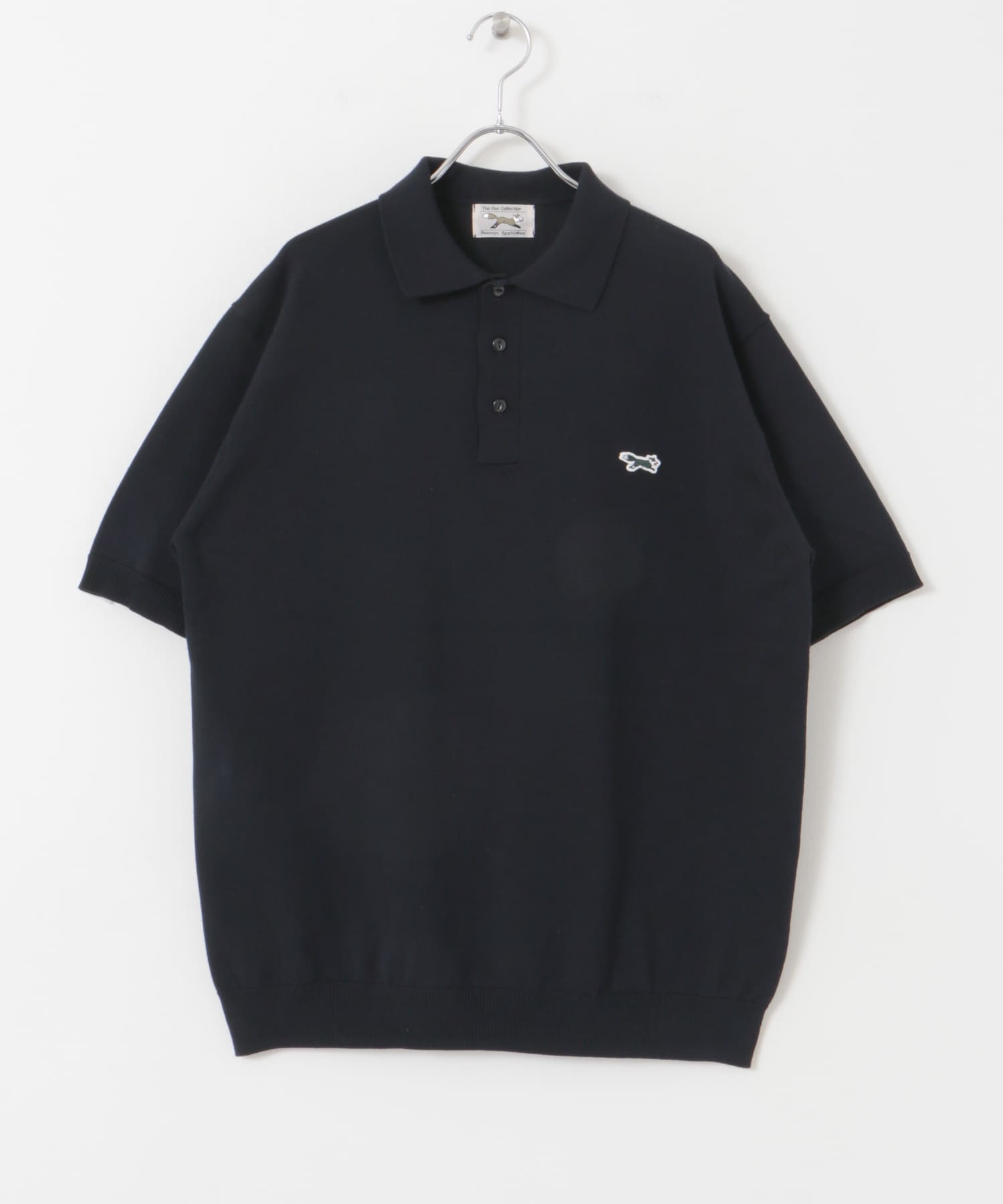 『別注』PENNEYS×DOORS　THE FOX ハイゲージ ニットポロ NAVY M