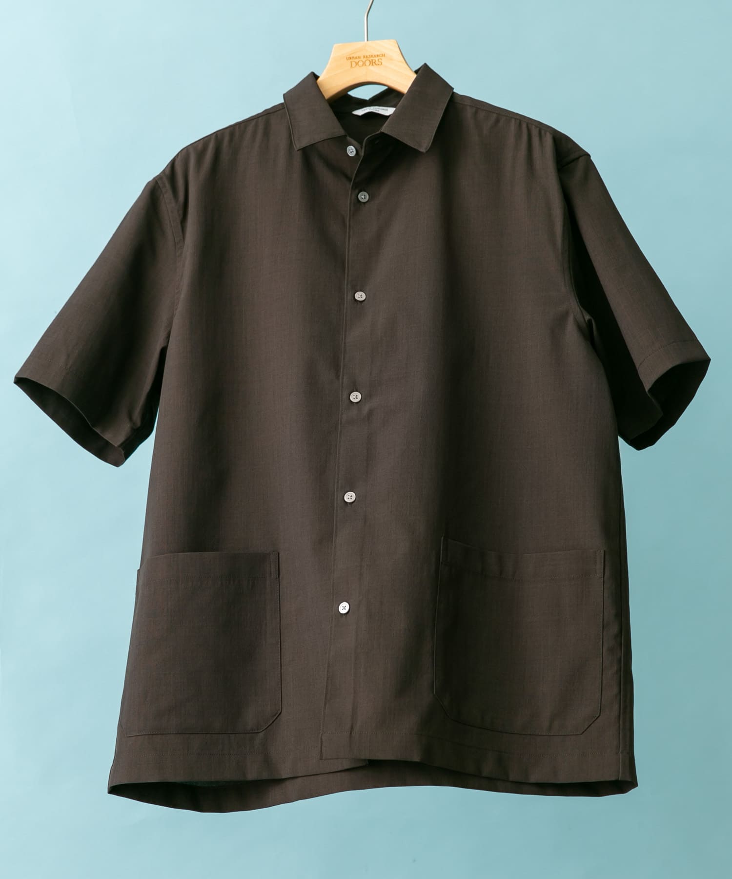 『UR TECH DRYLUXE』『イージーケア/速乾』レギュラーカラーシャツ BROWN M