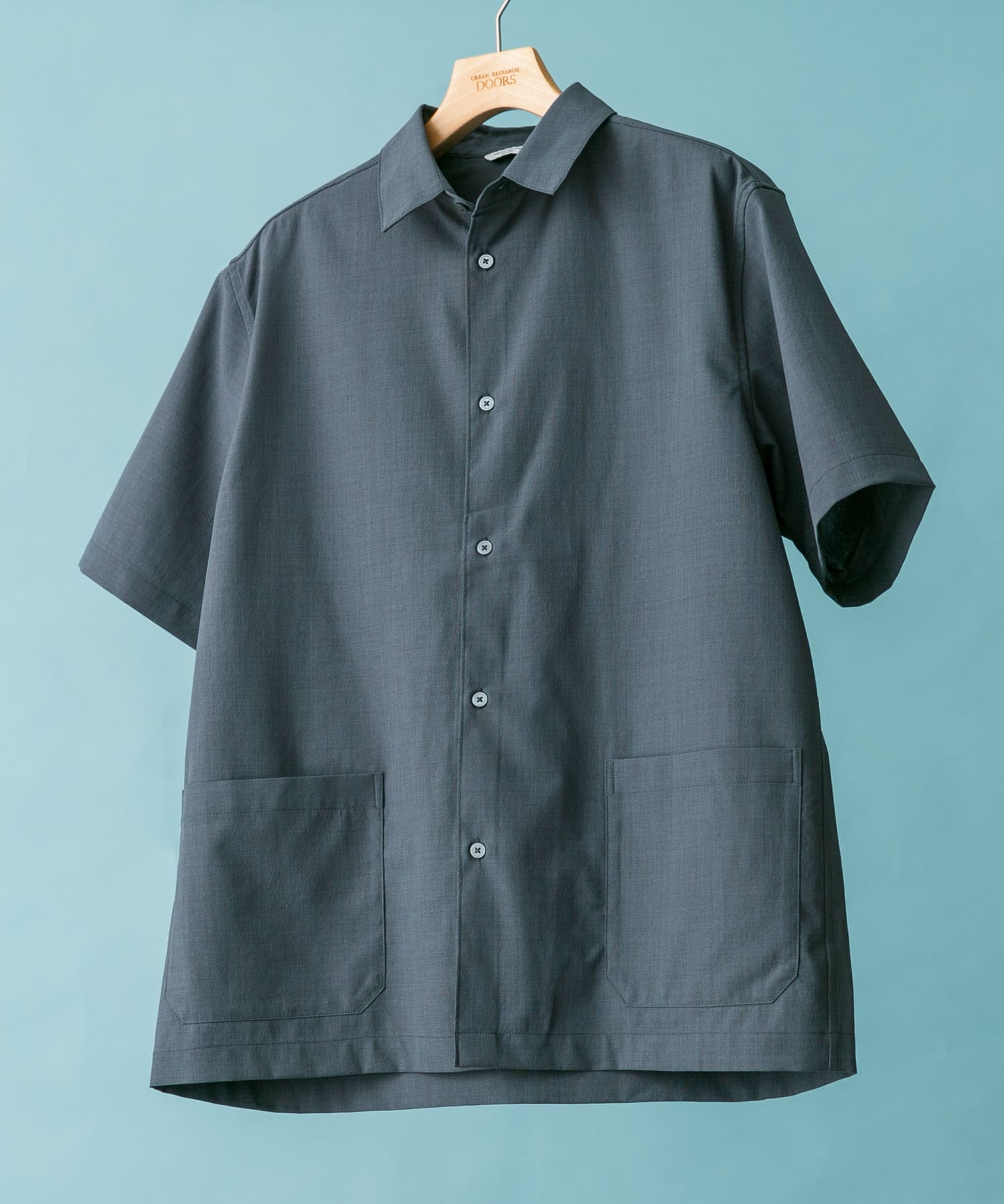 『UR TECH DRYLUXE』『イージーケア/速乾』レギュラーカラーシャツ C.BLUE M