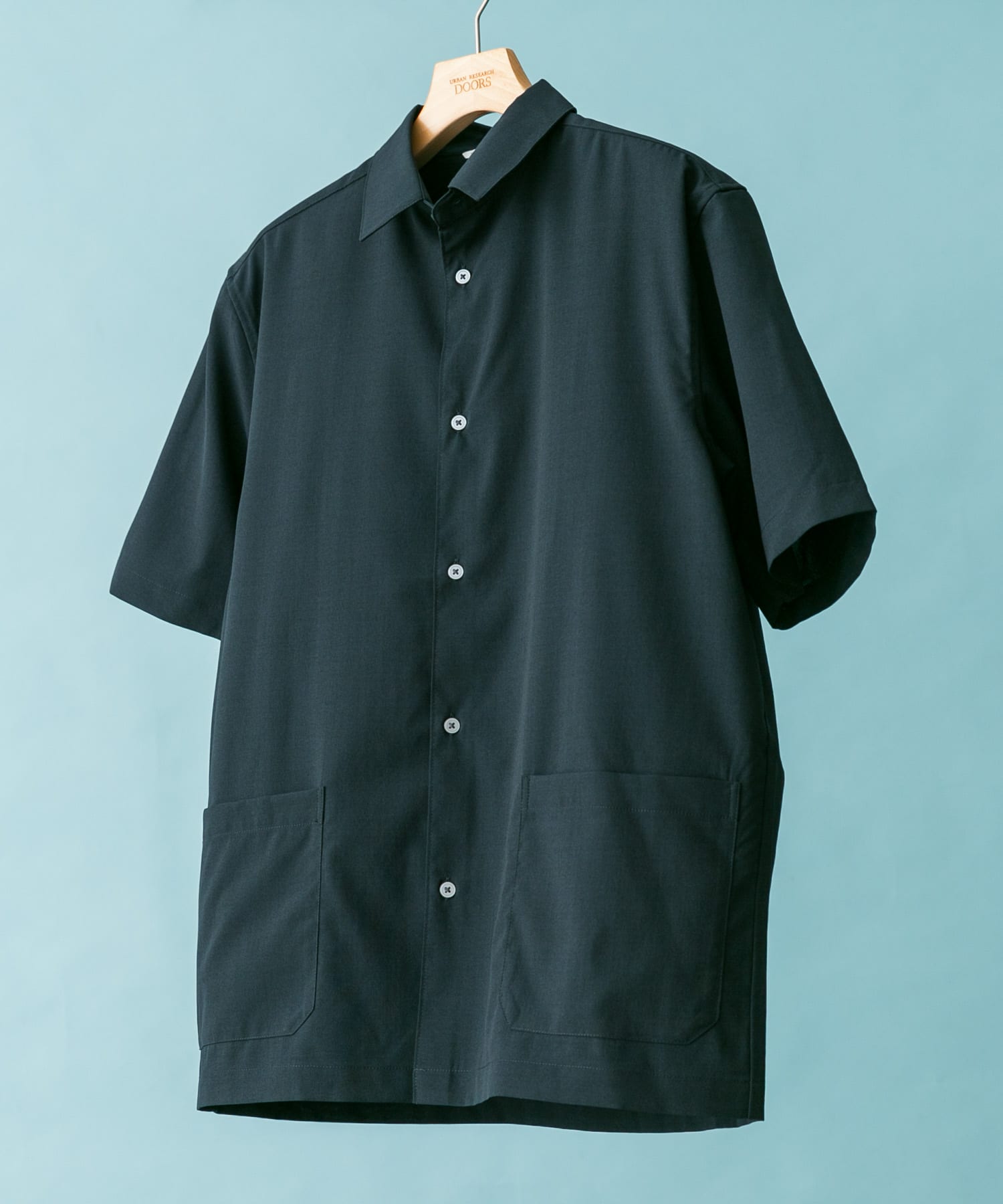 『UR TECH DRYLUXE』『イージーケア/速乾』レギュラーカラーシャツ NAVY M