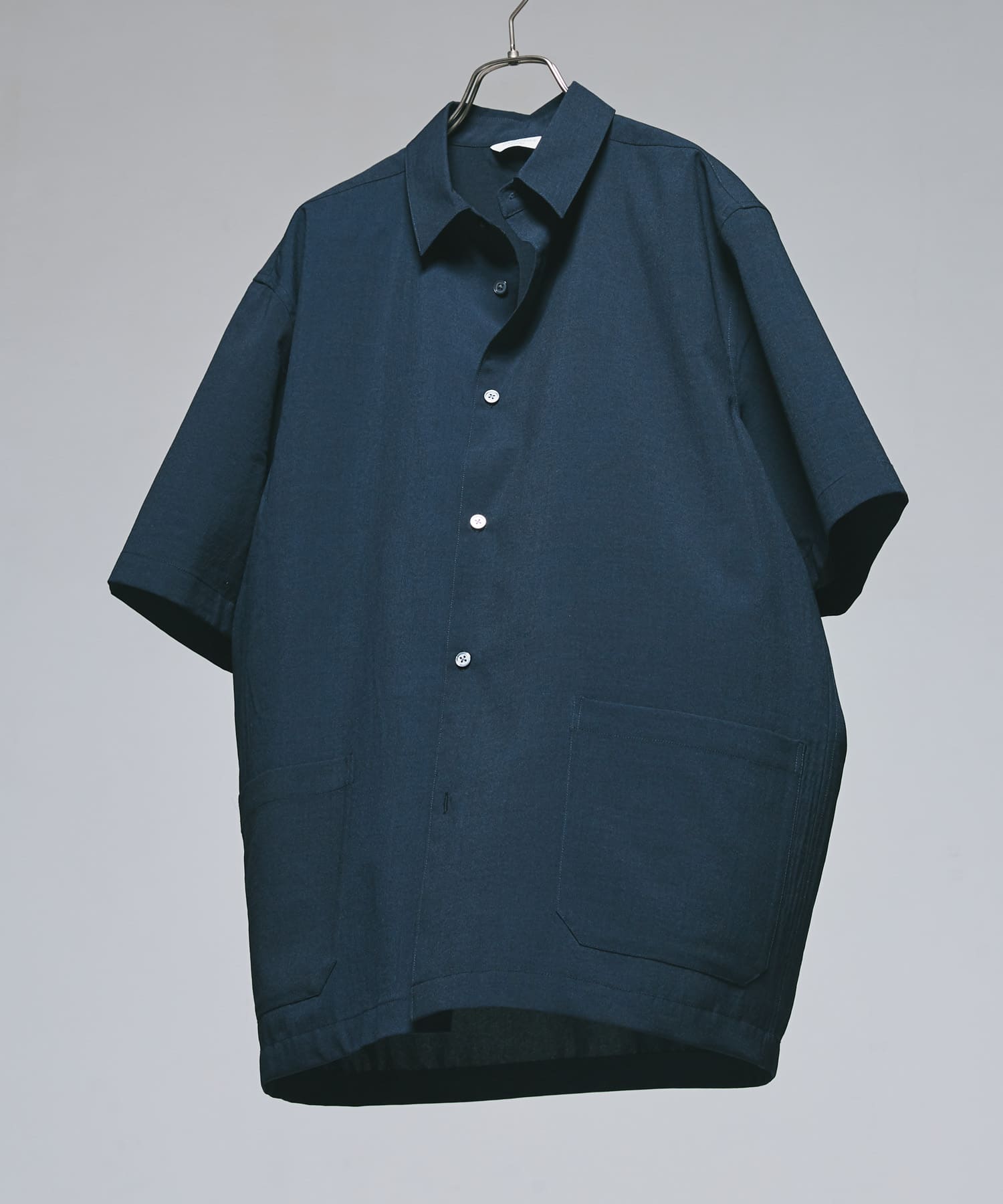 『UR TECH DRYLUXE』『イージーケア/速乾』レギュラーカラーシャツ NAVY XL