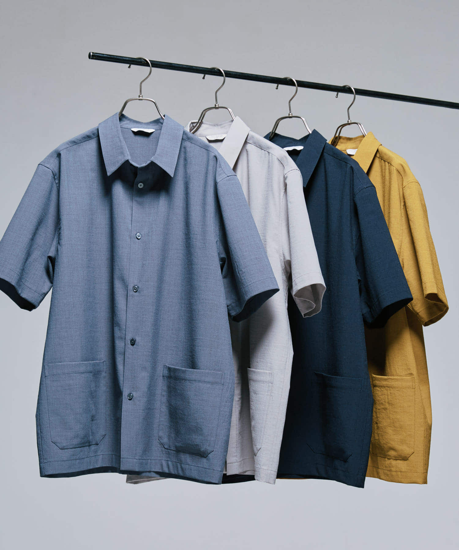 『UR TECH DRYLUXE』『イージーケア/速乾』レギュラーカラーシャツ NAVY M