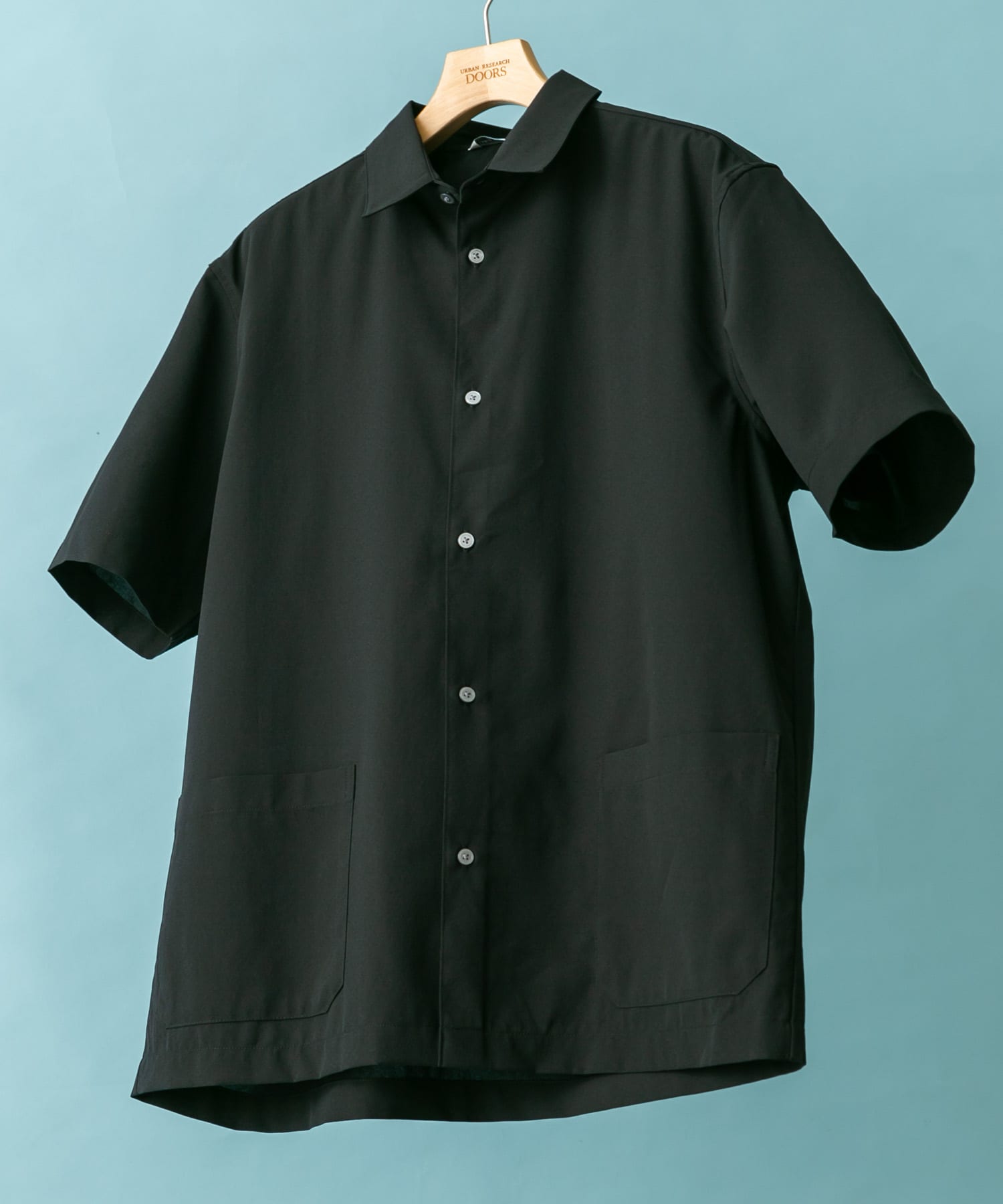 『UR TECH DRYLUXE』『イージーケア/速乾』レギュラーカラーシャツ BLACK M