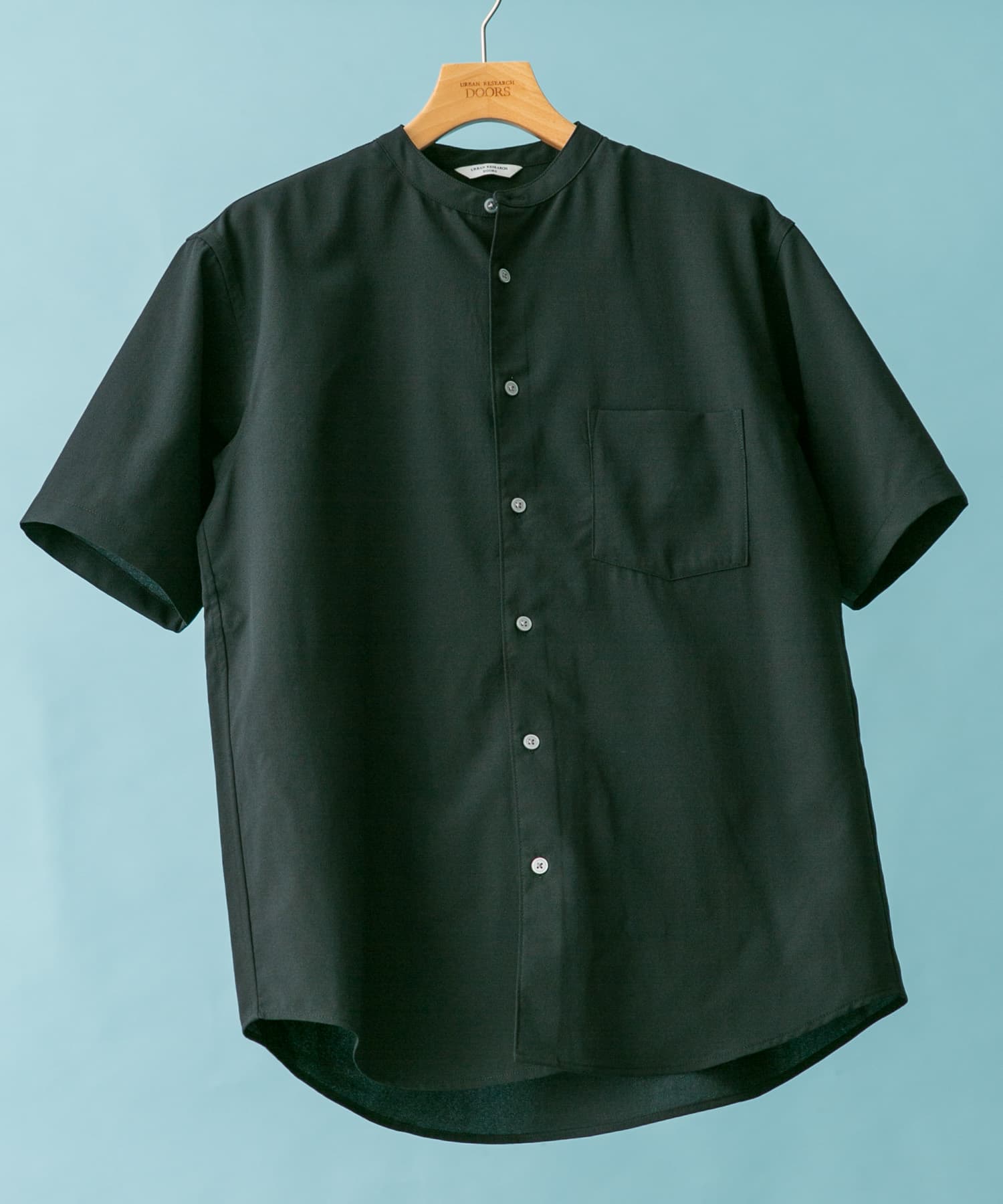 『一部WEB限定』『UR TECH DRYLUXE』バンドカラーシャツ BLACK S