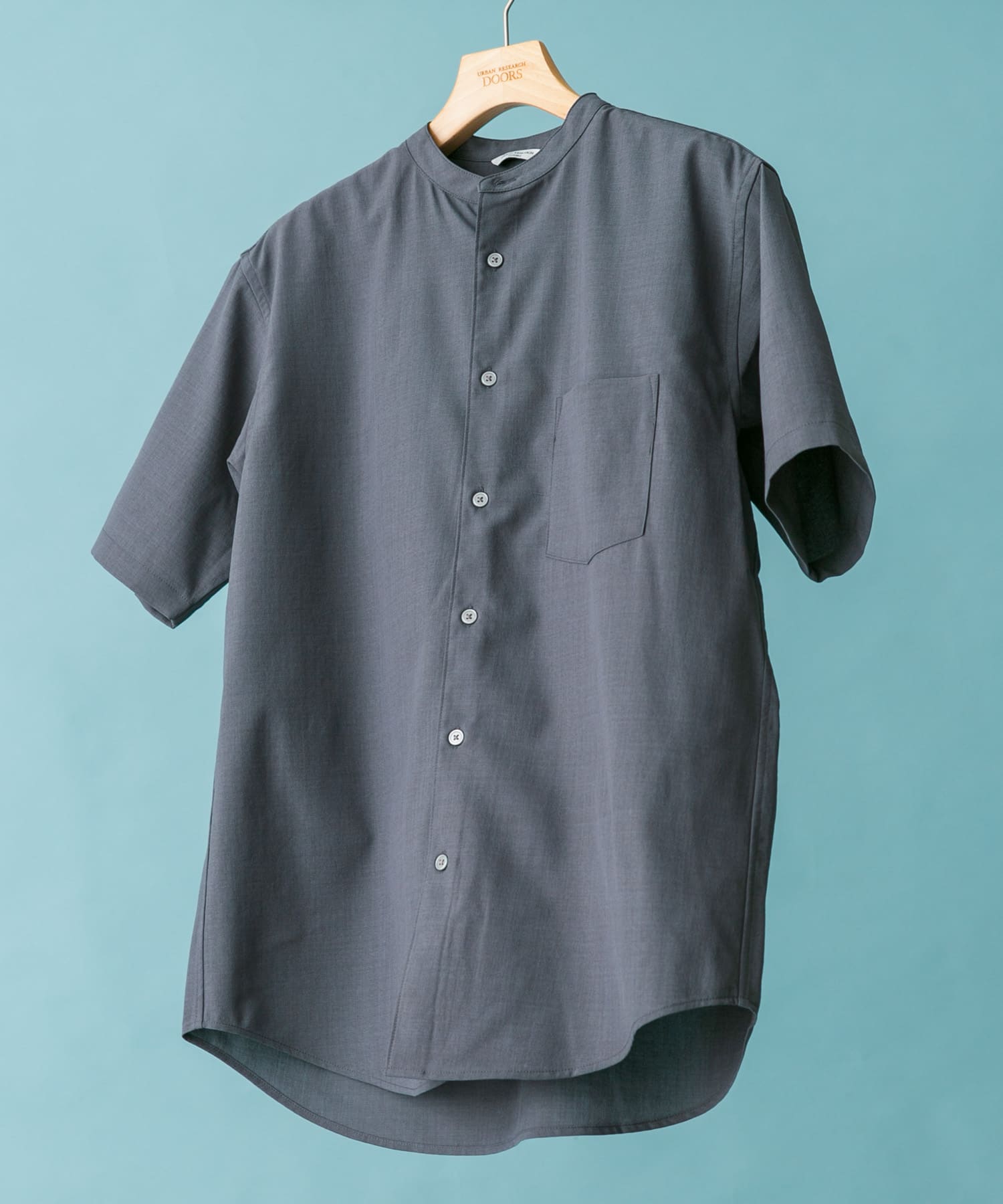 『一部WEB限定』『UR TECH DRYLUXE』バンドカラーシャツ M.GRAY S