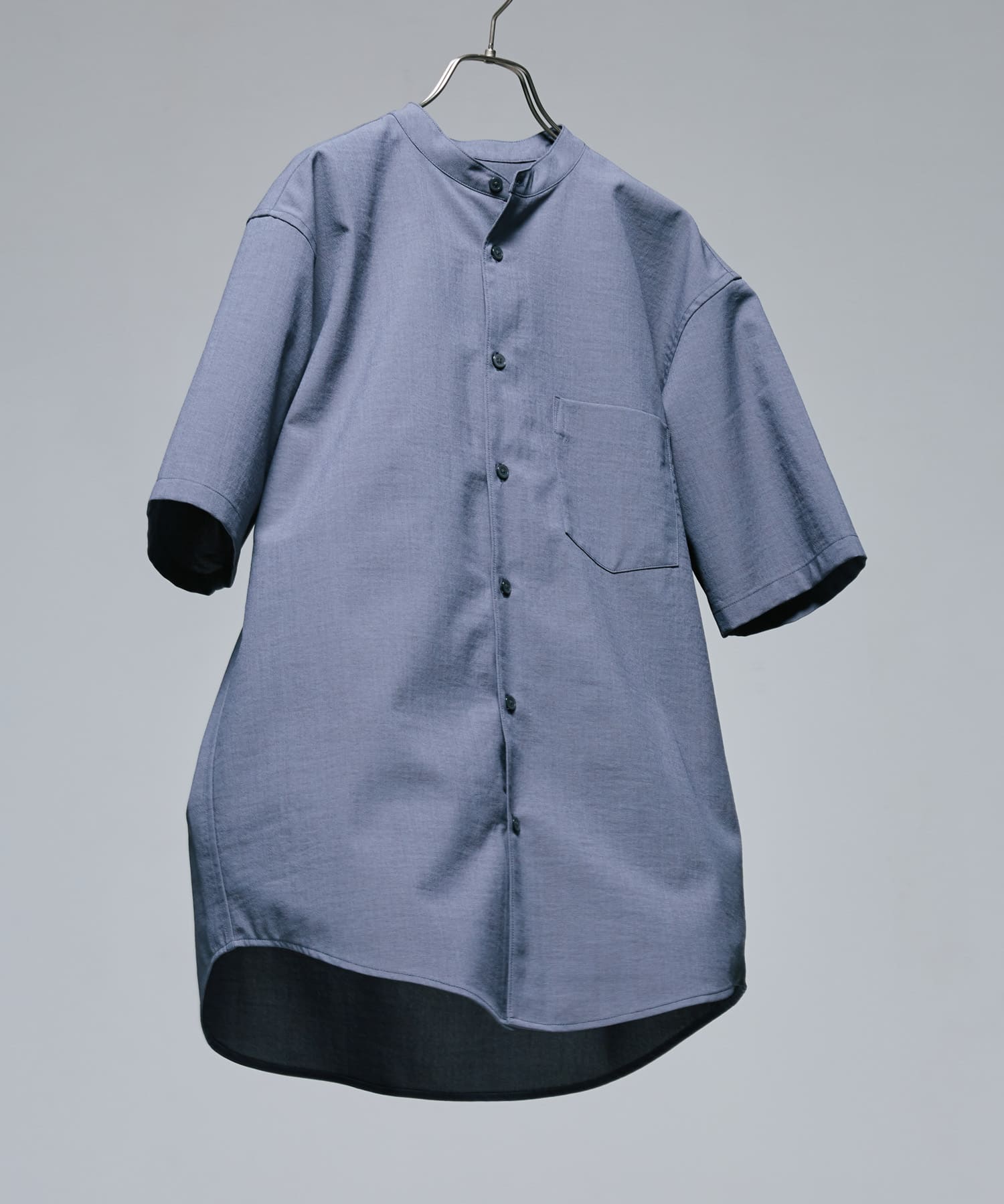 『一部WEB限定』『UR TECH DRYLUXE』バンドカラーシャツ M.GRAY L