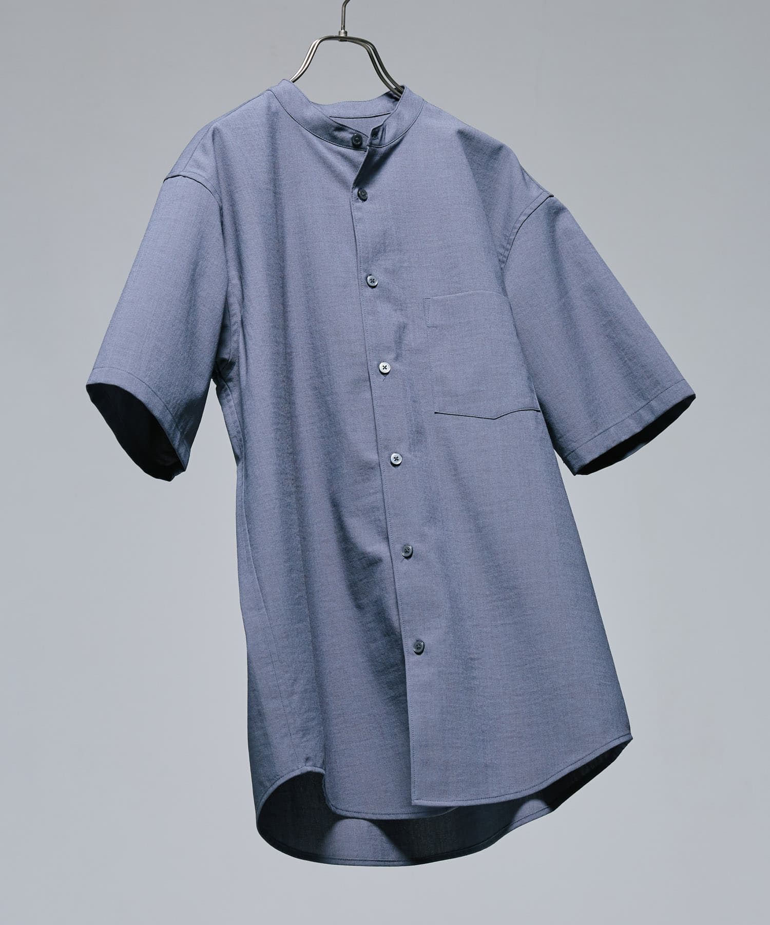 『一部WEB限定』『UR TECH DRYLUXE』バンドカラーシャツ M.GRAY L