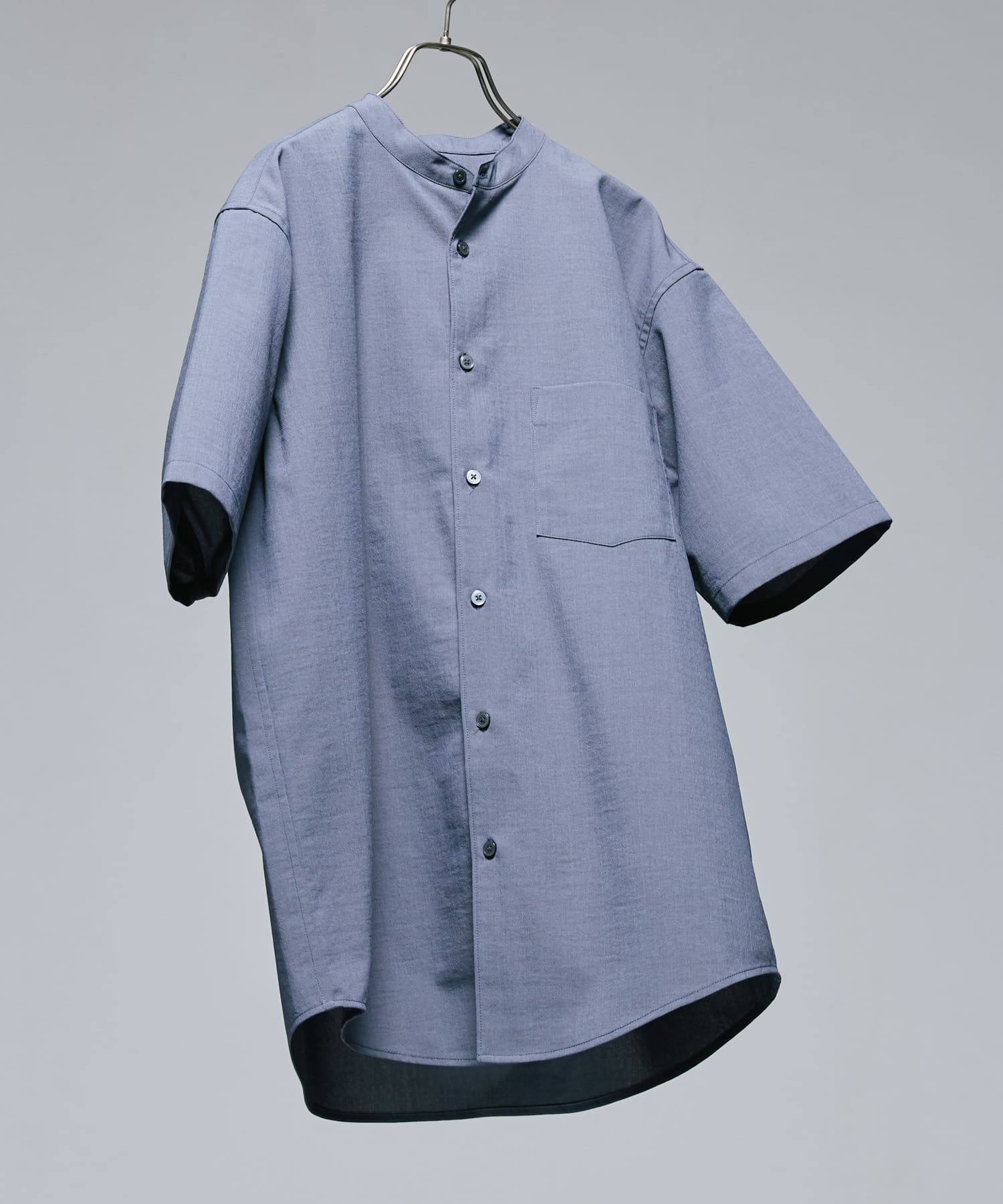 『一部WEB限定』『UR TECH DRYLUXE』バンドカラーシャツ M.GRAY L