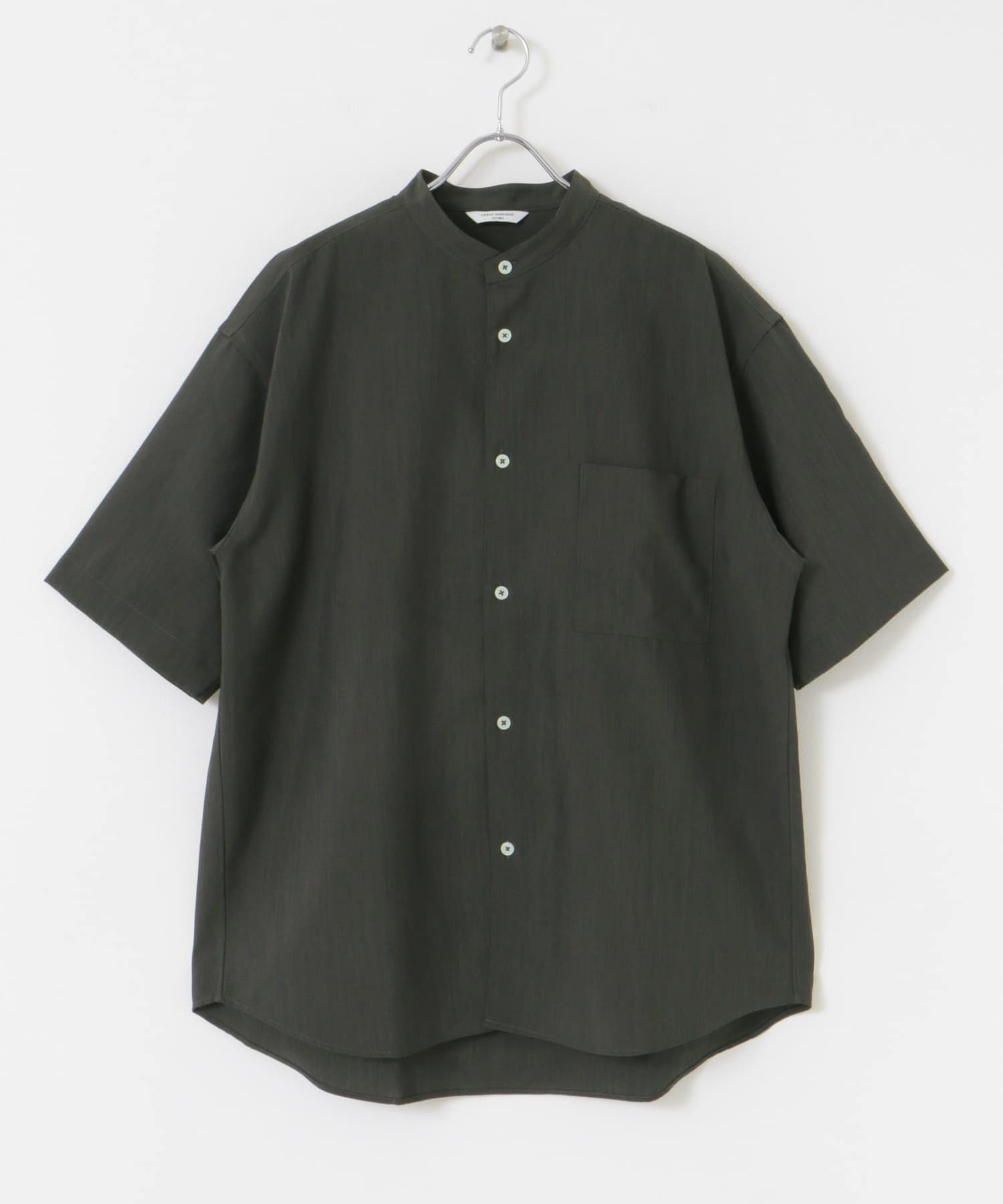 『XLサイズ/WEB限定』『吸水速乾』セオアルファバンドカラーショートスリーブ シャツ CHARCOAL M