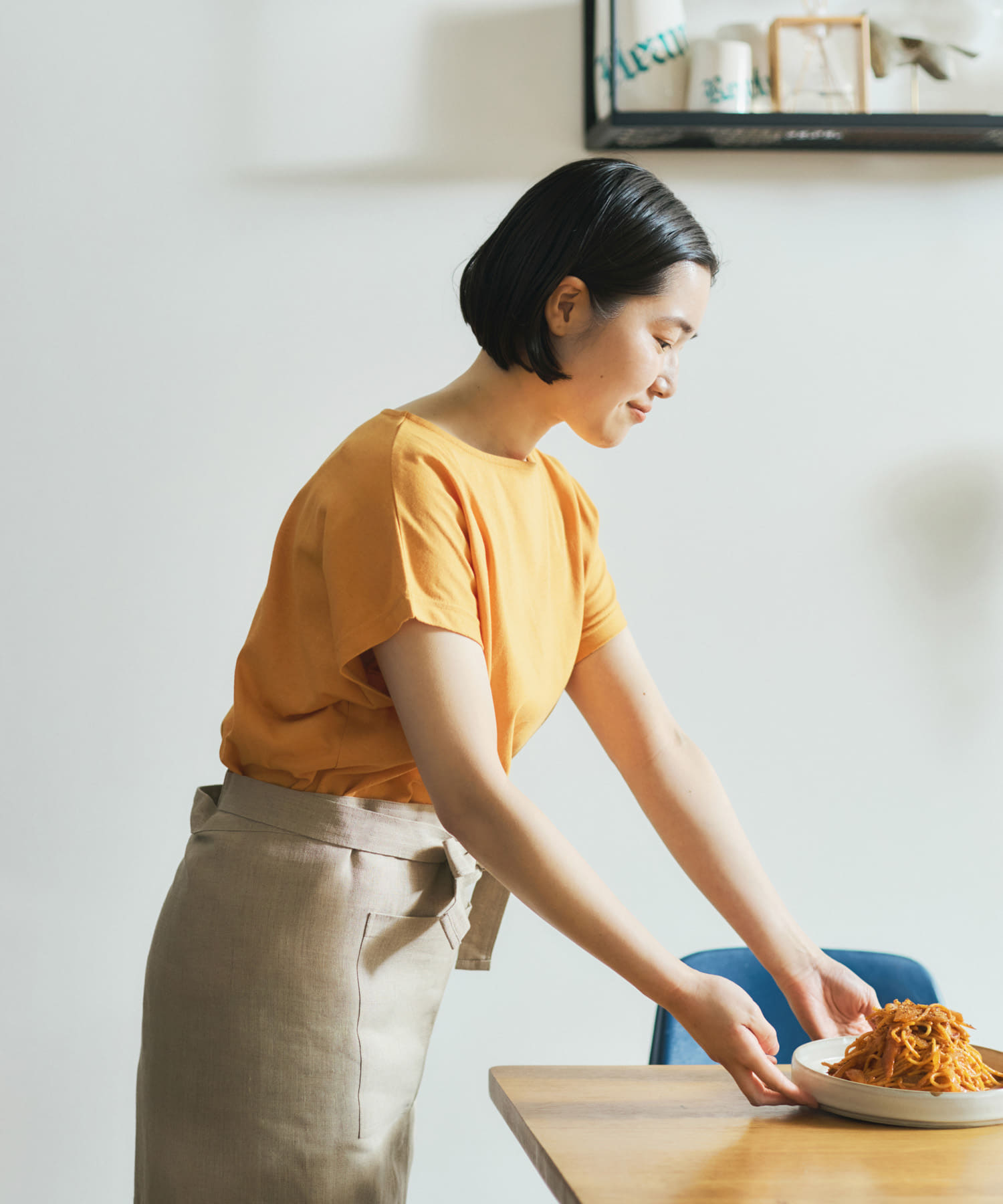 add fabrics オーバーフレンチTシャツ ORANGE M