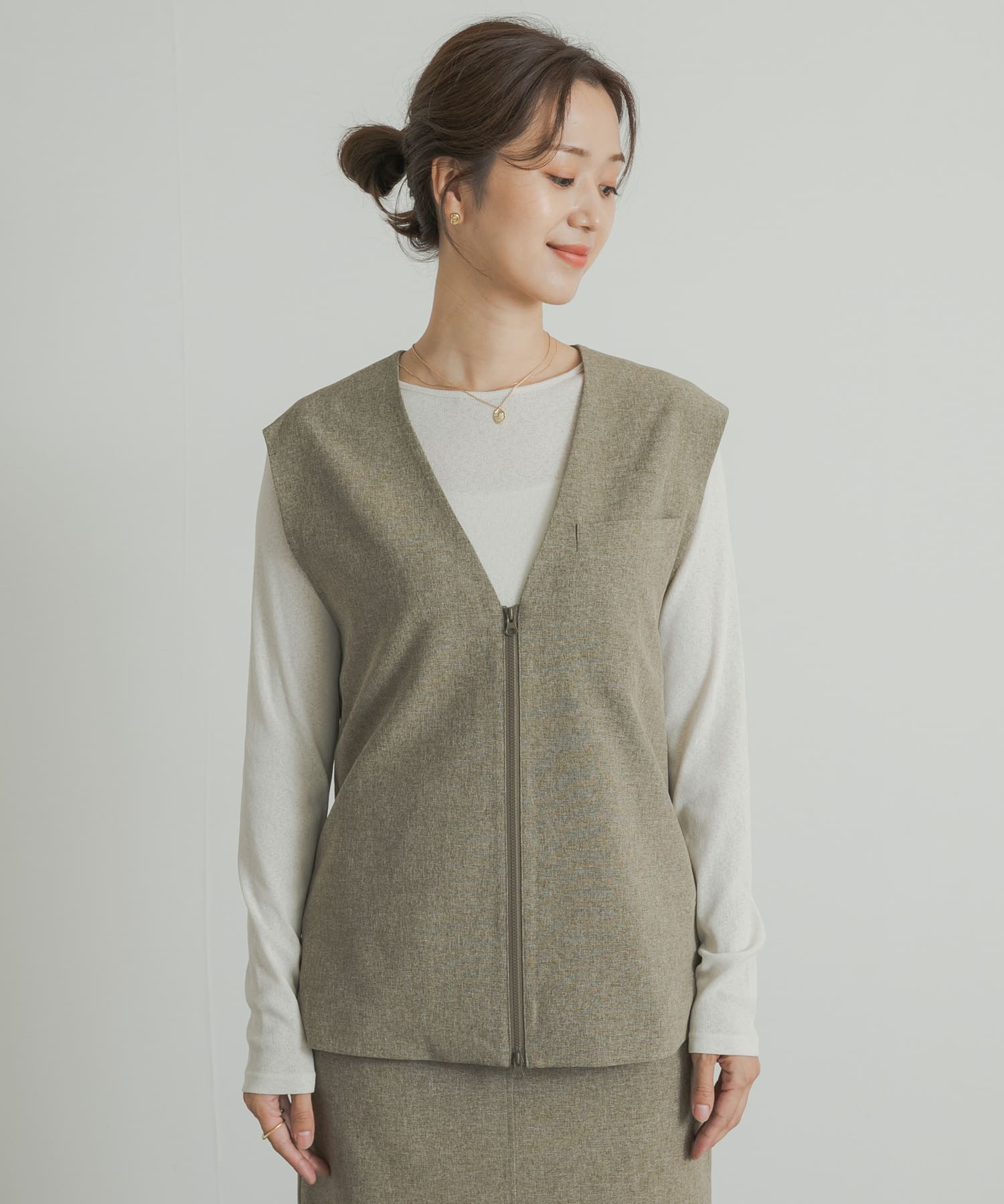 UR TECH DRYLUXE』フロントZIPベスト(M BLACK): トップス｜URBAN