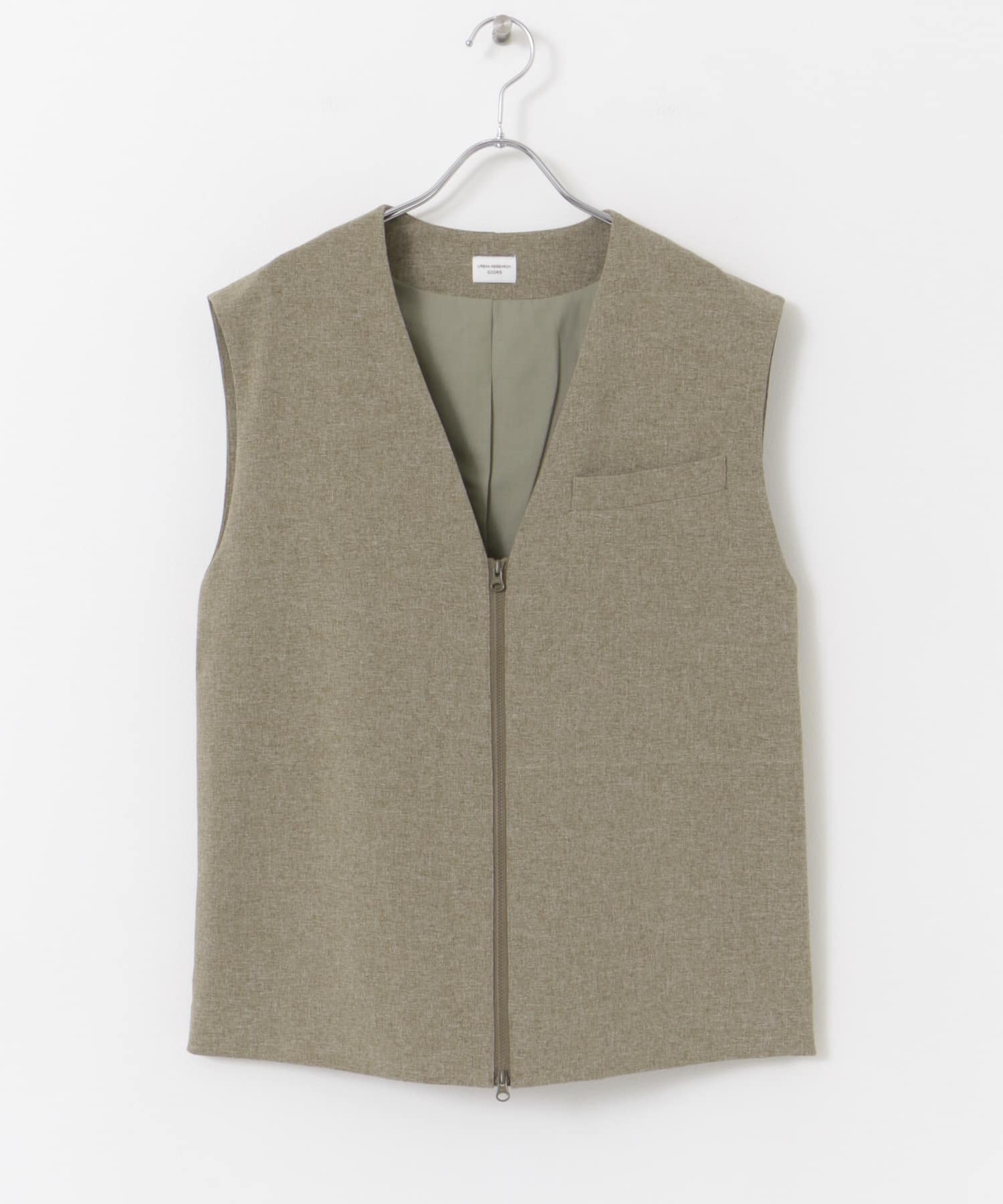 『UR TECH DRYLUXE』フロントZIPベスト KHAKIBROWN M