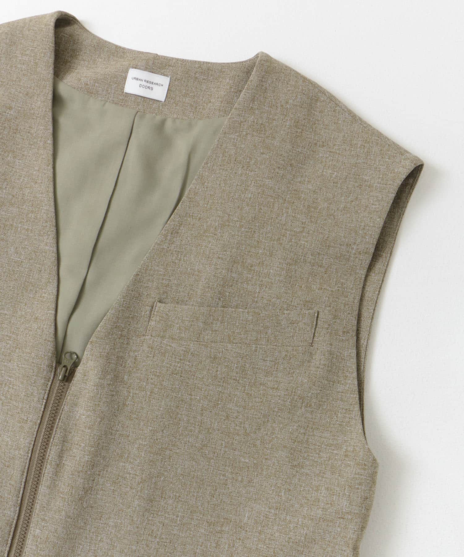 『UR TECH DRYLUXE』フロントZIPベスト KHAKIBROWN M