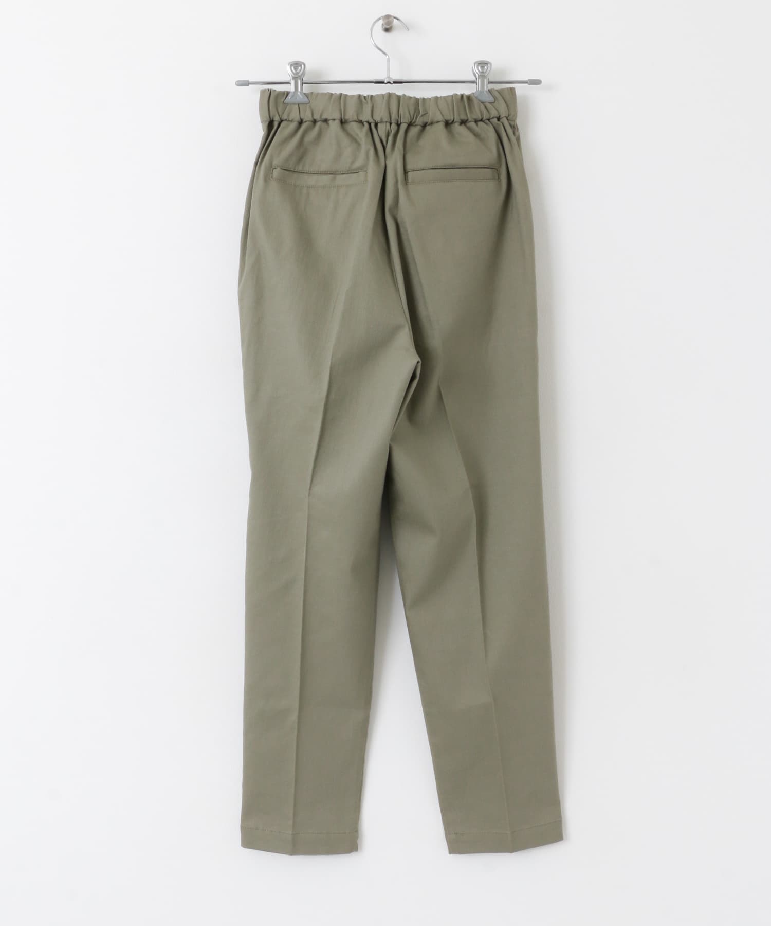 リネン混テーパードイージーパンツ KHAKI S