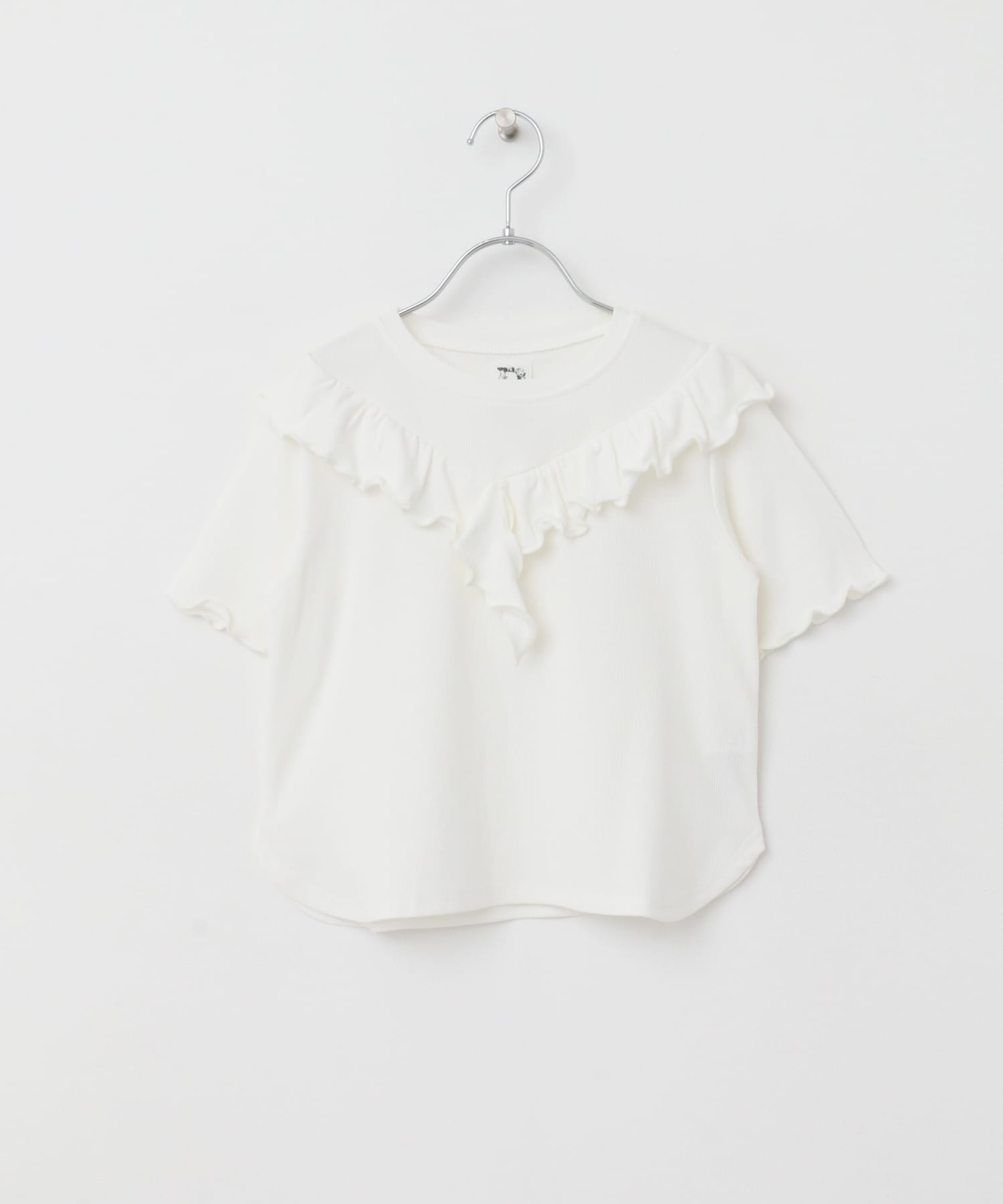 メローフリルリブTシャツ(KIDS) OFF 105