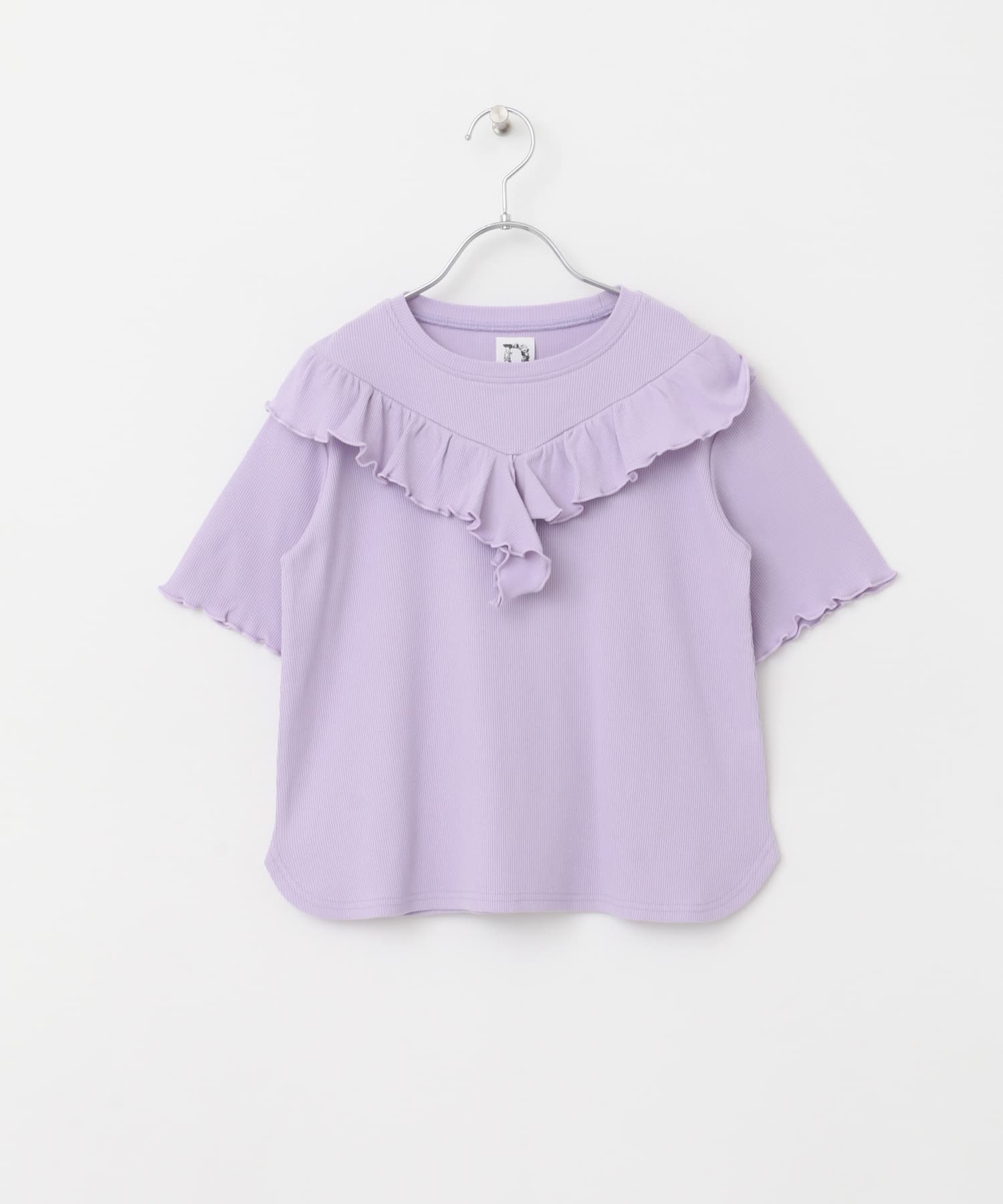 メローフリルリブTシャツ(KIDS) PURPLE 105